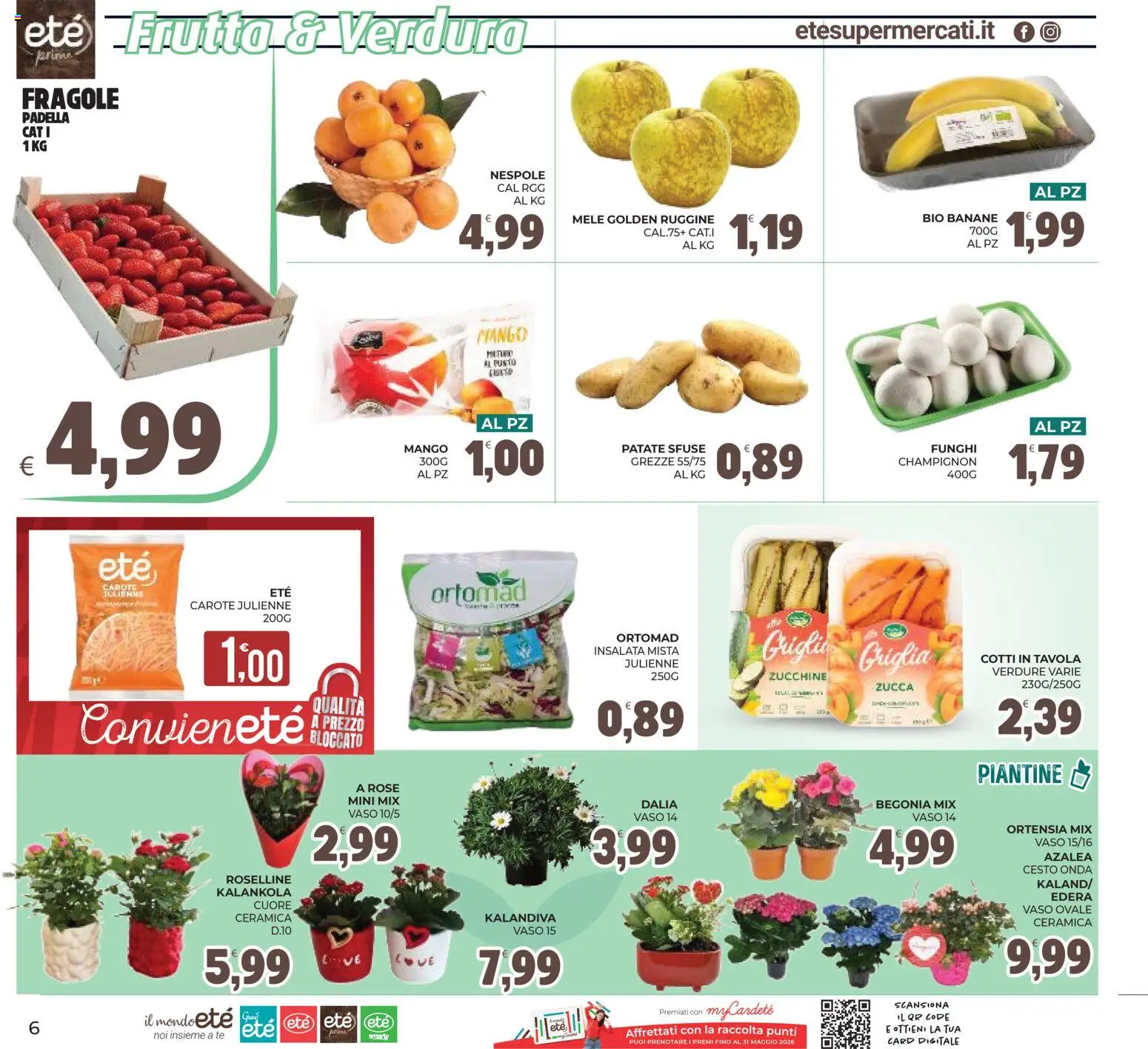 Volantino Eté del 29.04.2026 | Pagina: 6 | Prodotti: Insalata, Patate, Carote, Griglia