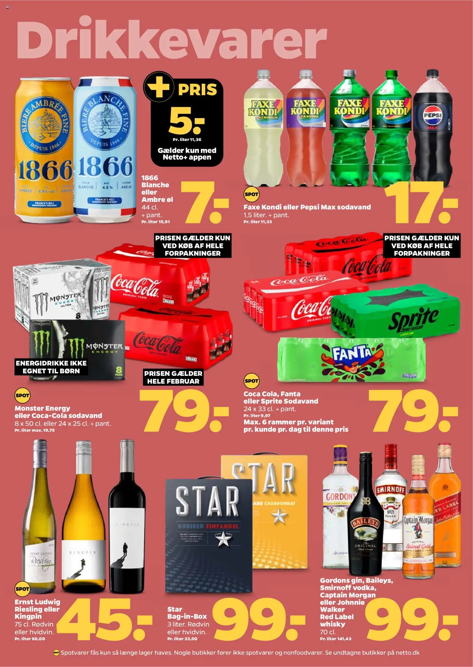 Netto tilbudsavis – gyldig fra 07.02.2026 | Side: 25 | Produkter: Rammer, Øl, Faxe Kondi, Pepsi
