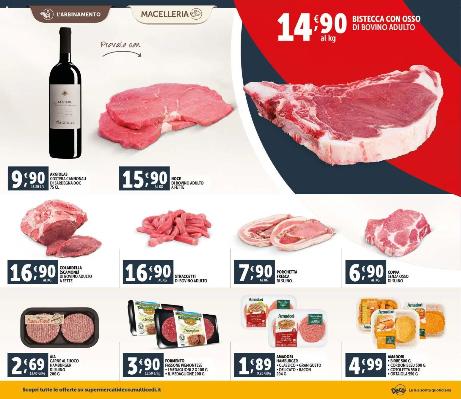 Volantino Decò del 30.01.2026 | Pagina: 6 | Prodotti: Bovino, Porchetta, Suino, Hamburger