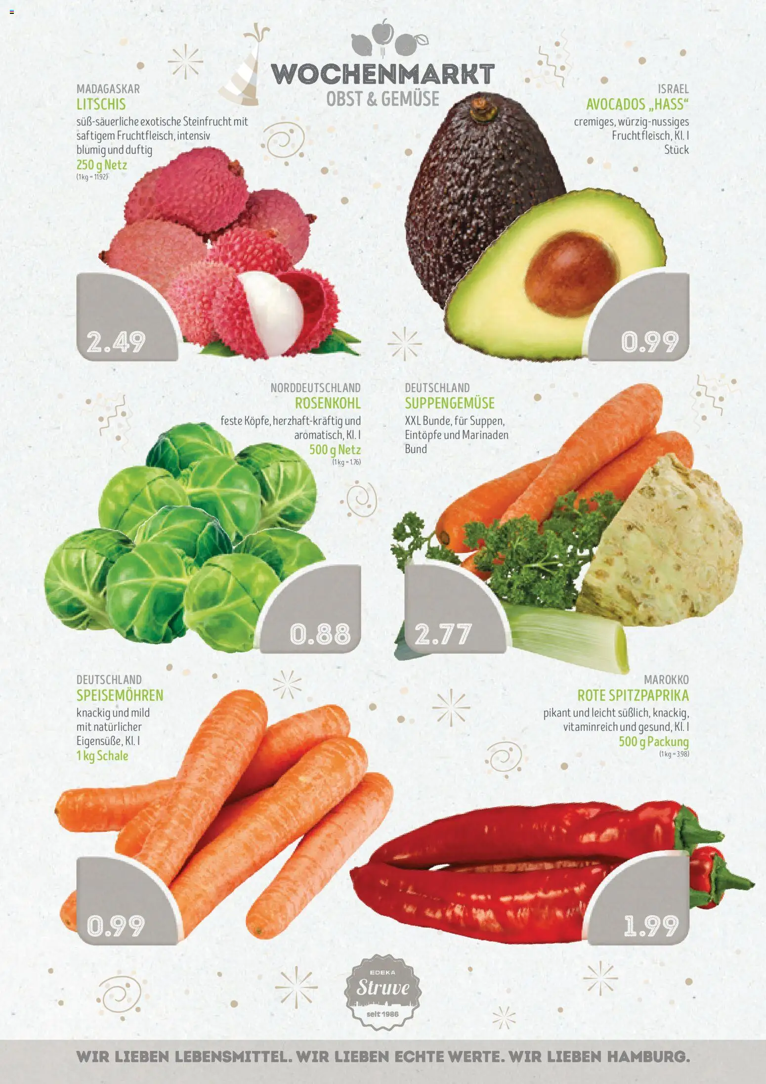 Edeka Struve Prospekt 	 – gültig ab 29.12.2025 | Seite: 3 | Produkte: Gemüse, Obst