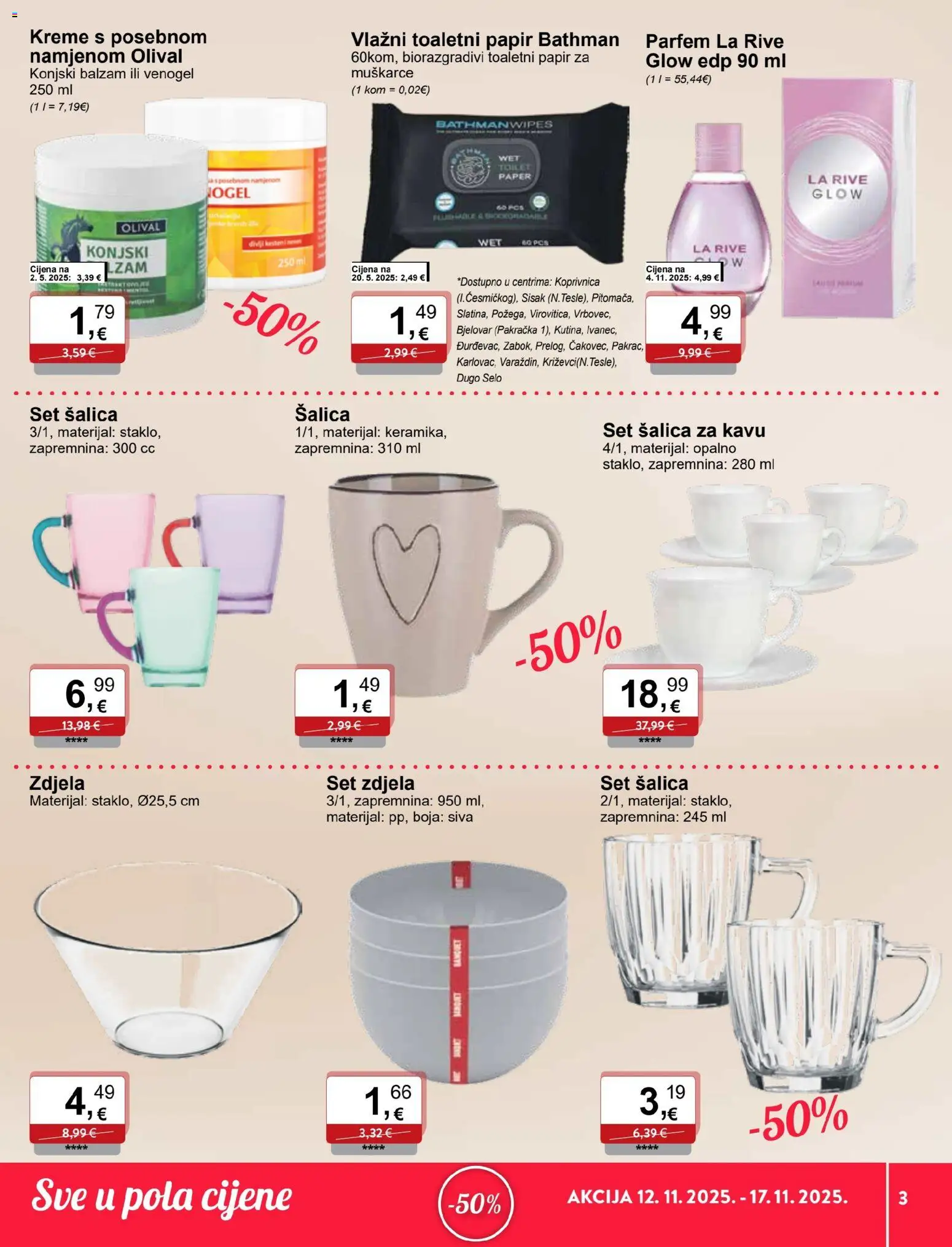KTC katalog | vrijedi od 12.11.2025 | Stranica: 3 | Proizvodi: Parfem, Toaletni papir, Šalica, Zdjela