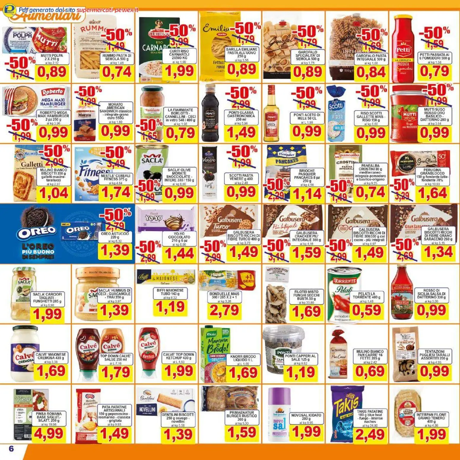 Volantino Pewex del 26.01.2026 | Pagina: 6 | Prodotti: Riso, Ceci, Maionese, Mais