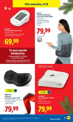 Pogląd oferty "Lidl Gazetka - Cyber Monday" - ważna od 01.12.2025 | Strona: 31 | Produkty: Ciśnieniomierz, Baterie, Poduszka, Koc