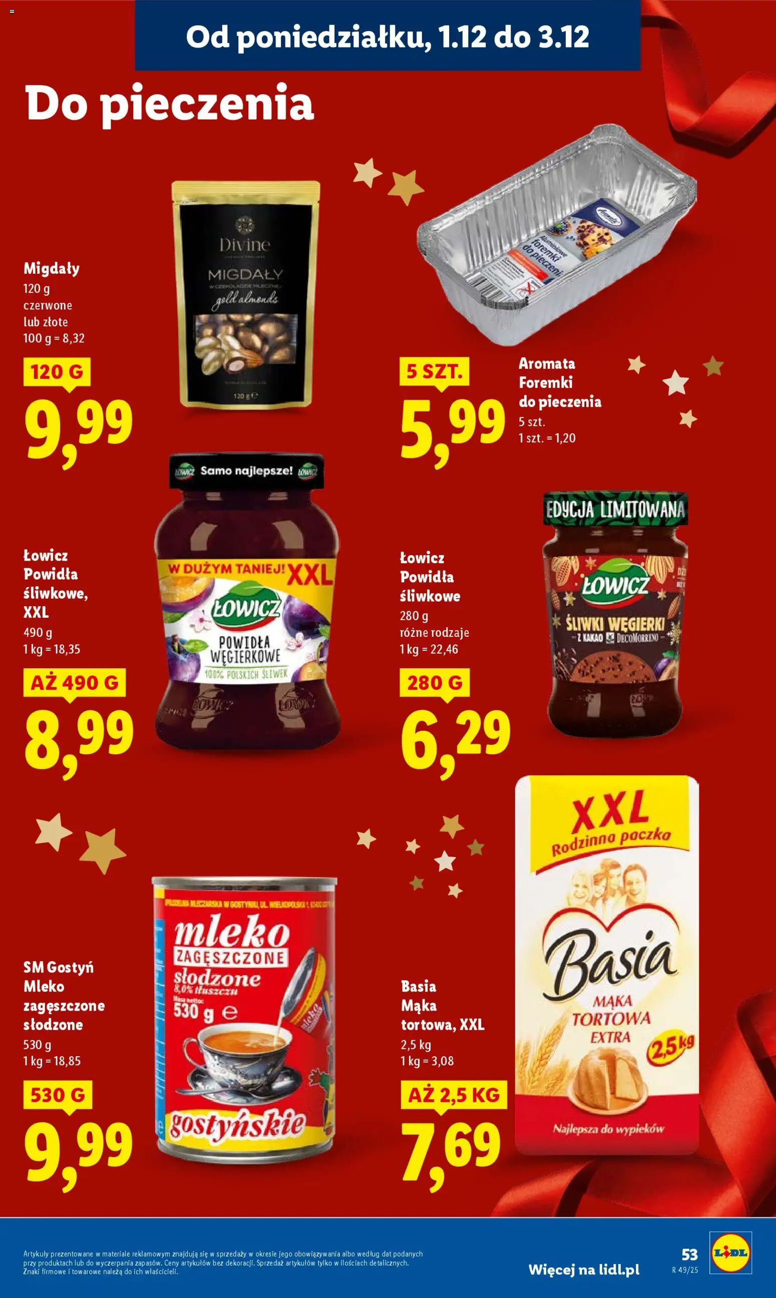 Lidl Gazetka od 01.12.2025 | Strona: 55 | Produkty: Mleko zagęszczone słodzone, Powidła śliwkowe, Śliwki, Powidła
