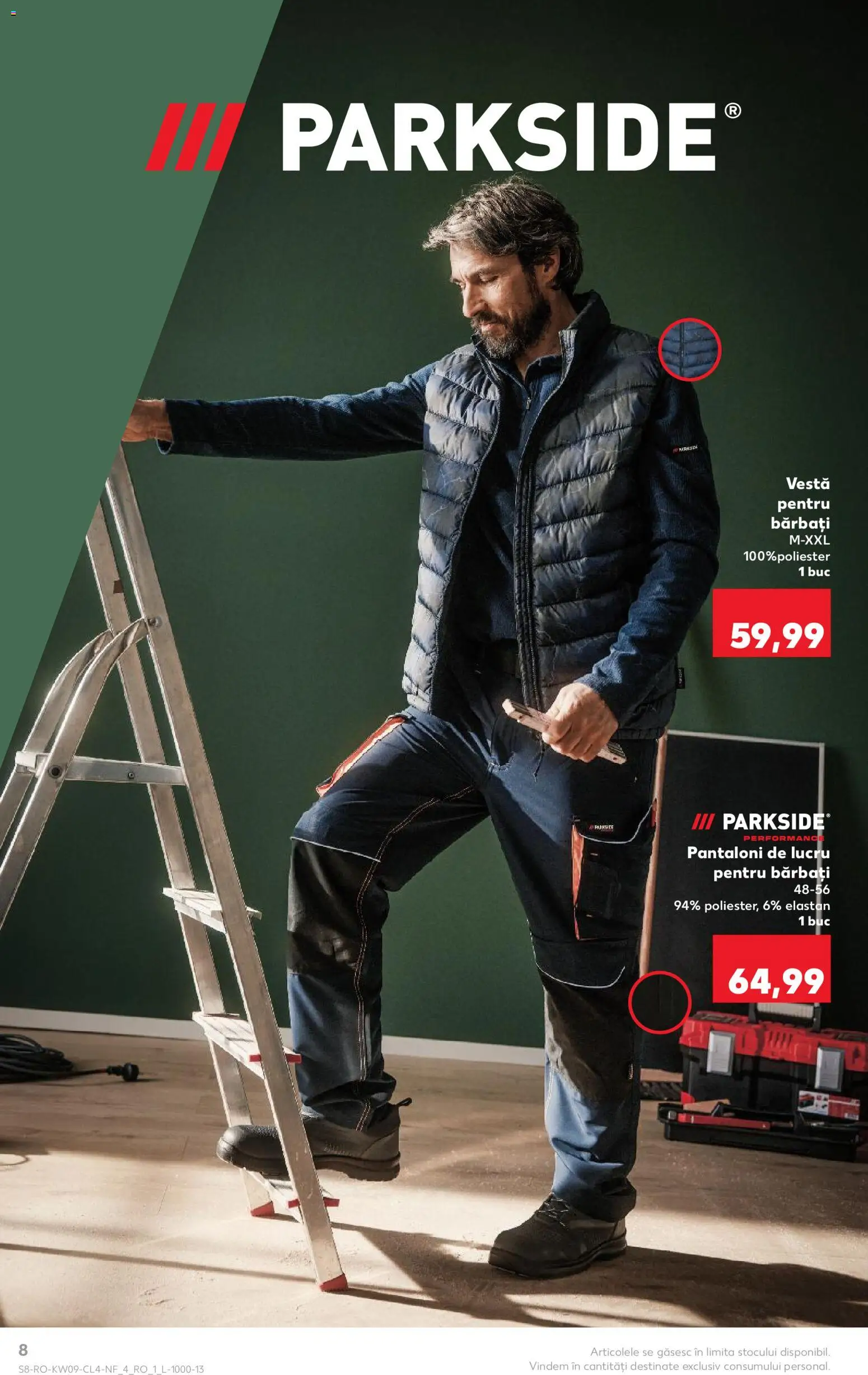 Noul catalog Kaufland – valabil de la 25.02.2026 | Pagină: 8 | Produse: Vestă, Pantaloni