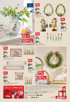 Преглед на Aiko XXXL брошура - От -20% до -40% за Таванни висящи лампи, Картини и Рамки - Офертите са валидни от 16.03.2026 | Страница: 16 | Продукти: Яйца, Матрак, Подложка, Декорация
