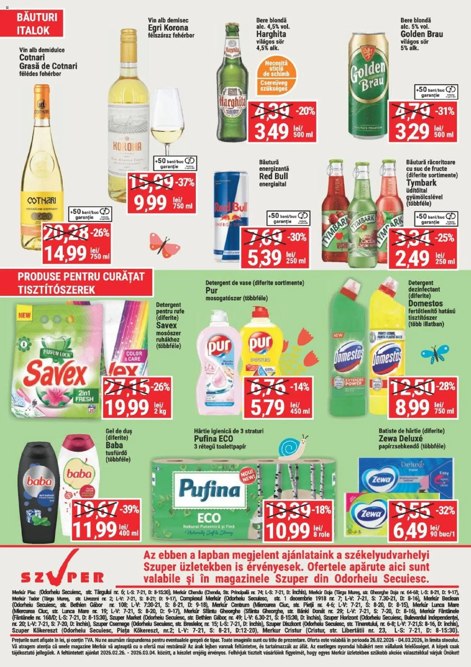 Noul catalog Merkur – valabil de la 26.02.2026 | Pagină: 4 | Produse: Köpek Sabunu, Parfum, Suc, Gel de duș