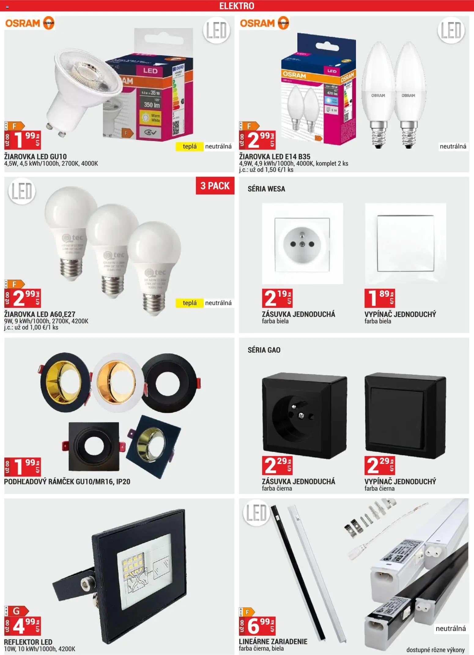 Nové Merkury Market akcie – leták je platný od 02.01.2026 | Strana: 14 | Produkty: Reflektor, Žiarovka