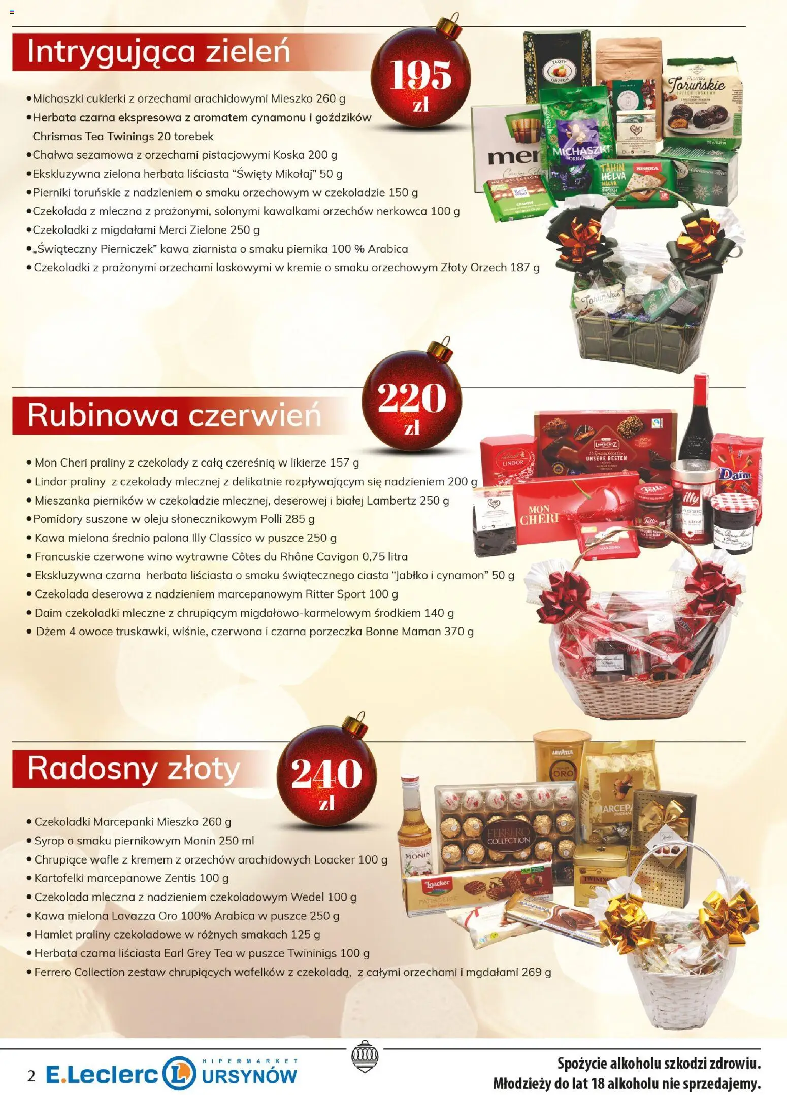 E.Leclerc Gazetka - Warszawa Ursynów od 25.11.2025 | Strona: 2 | Produkty: Czekoladki, Kawa ziarnista, Porzeczka, Kawa