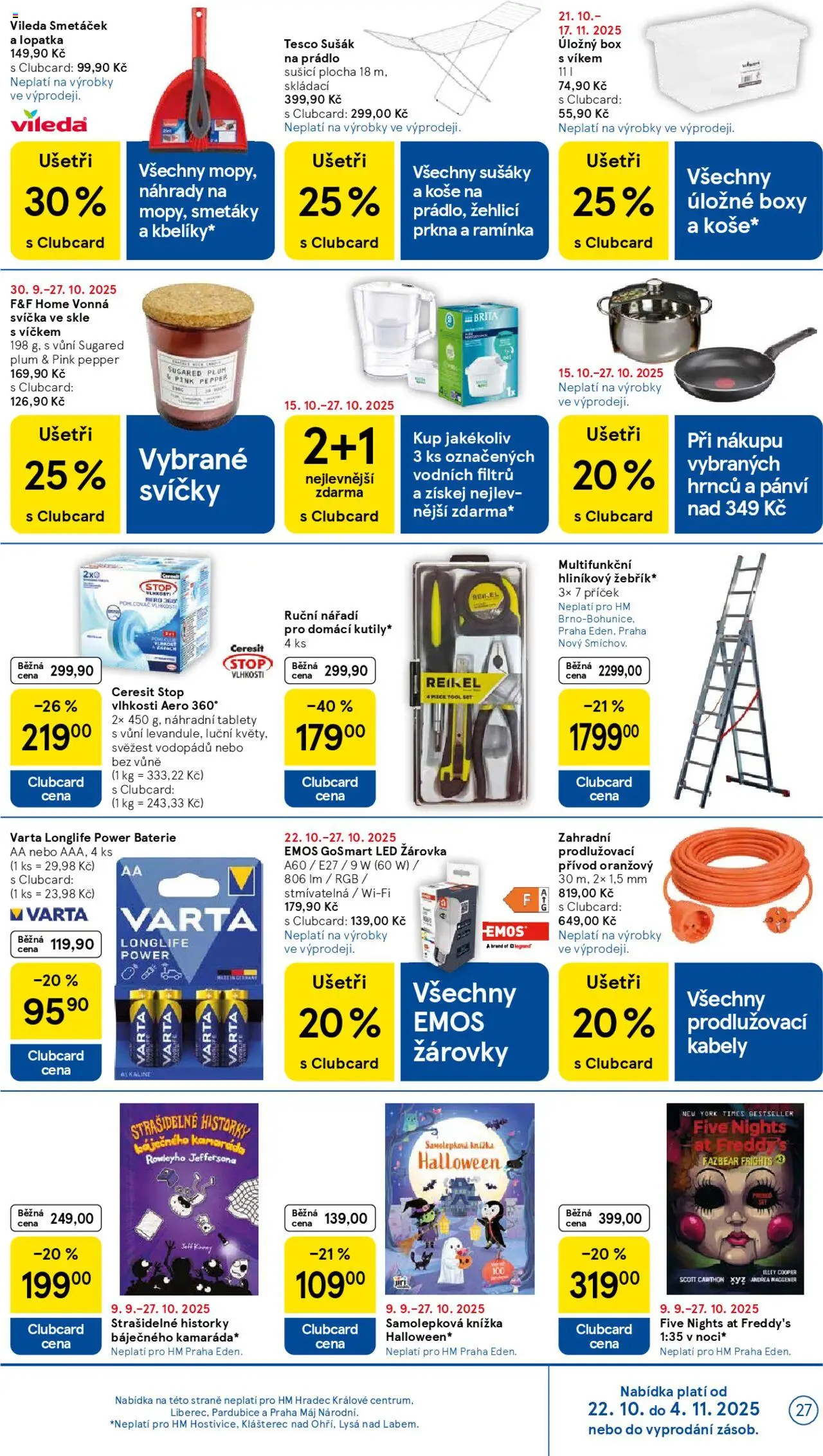 Tesco leták - Hypermarket od 22.10.2025 | Strana: 27 | Produkty: F&F, Úložný box, Lopatka, Úložné boxy