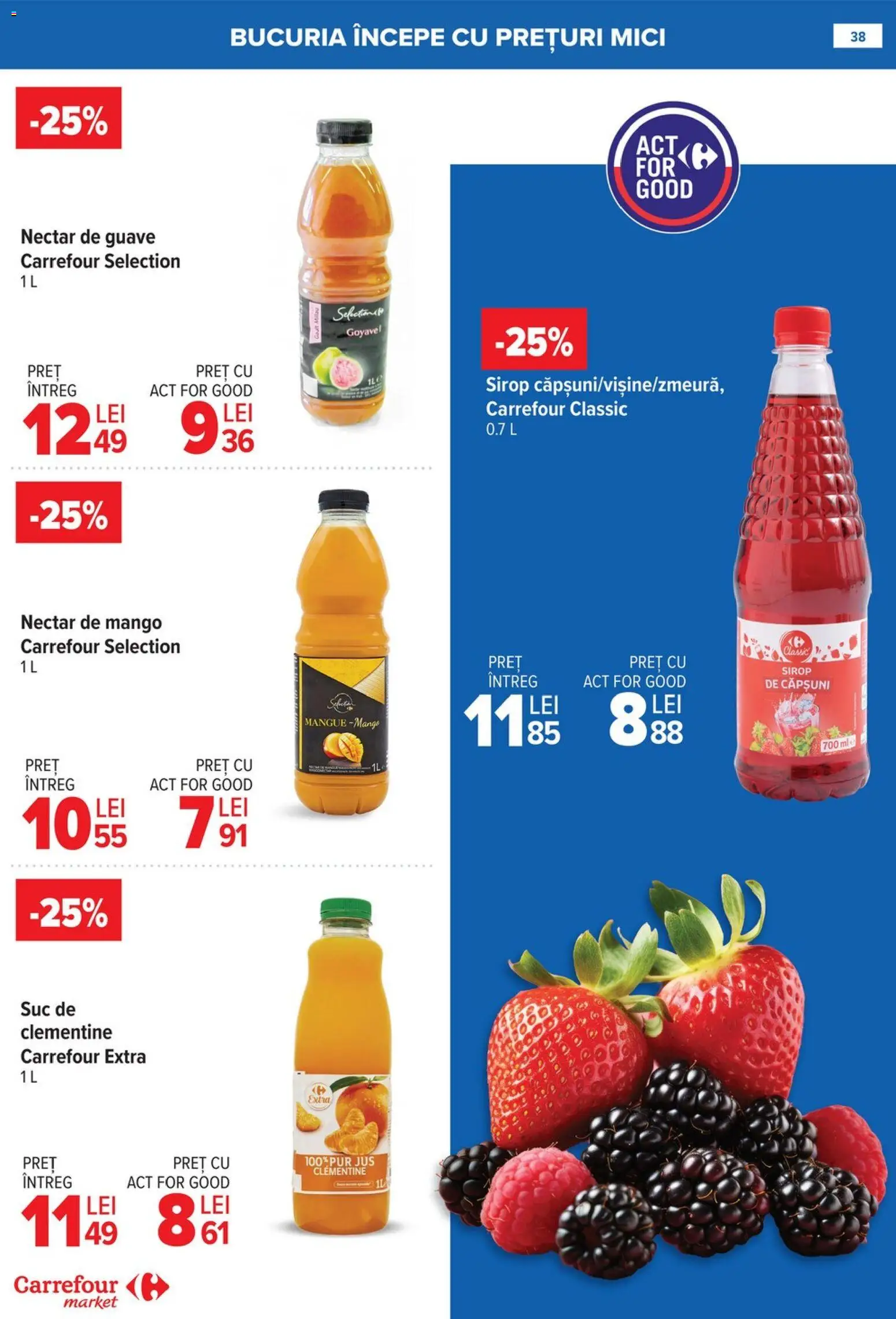 Noul catalog Carrefour – valabil de la 14.01.2026 | Pagină: 39 | Produse: Mici, Suc, Sirop, Mango