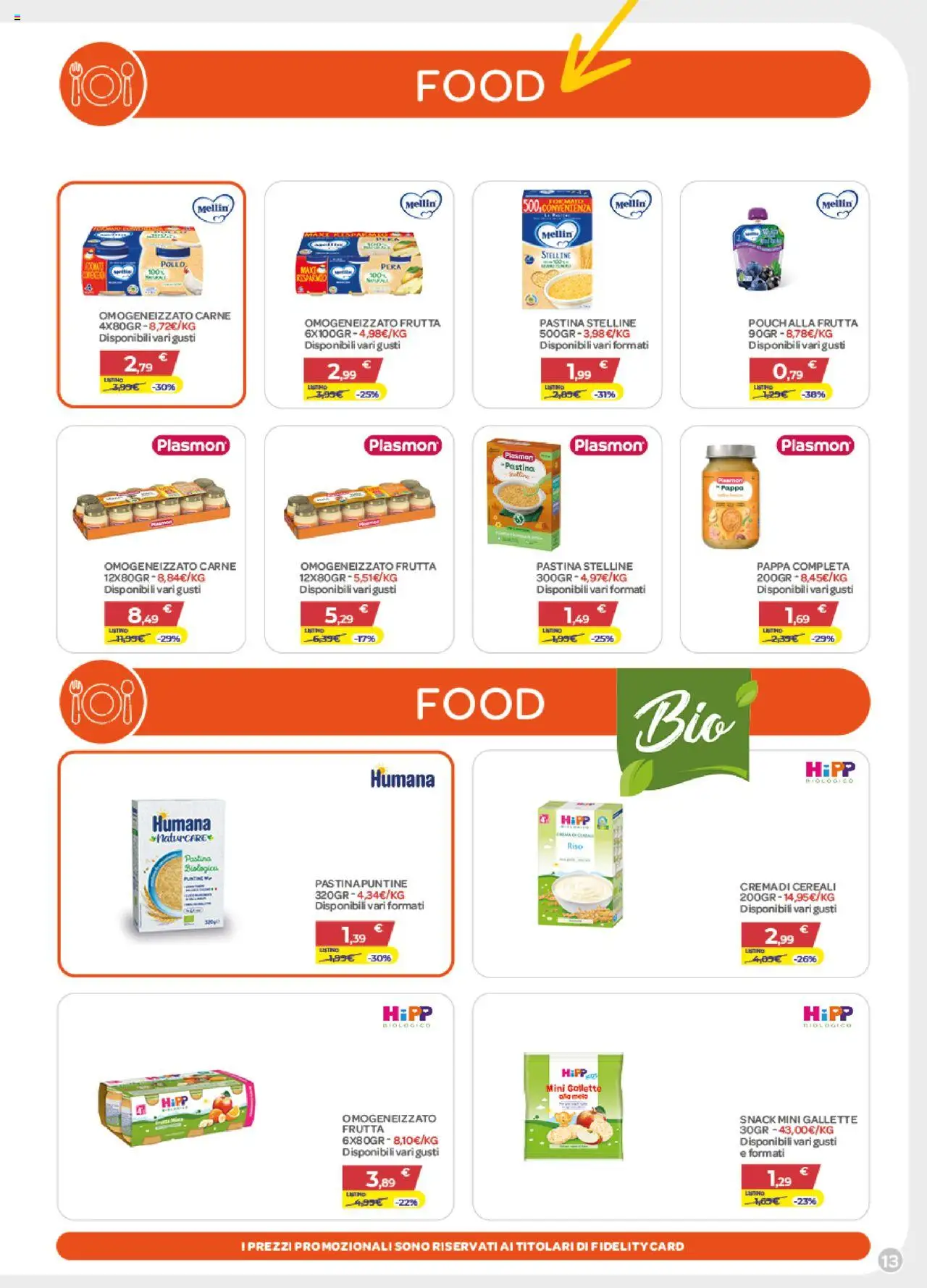 Volantino Bimbo store del 16.10.2025 | Pagina: 13 | Prodotti: Pollo, Frutta, Gallette, Pera