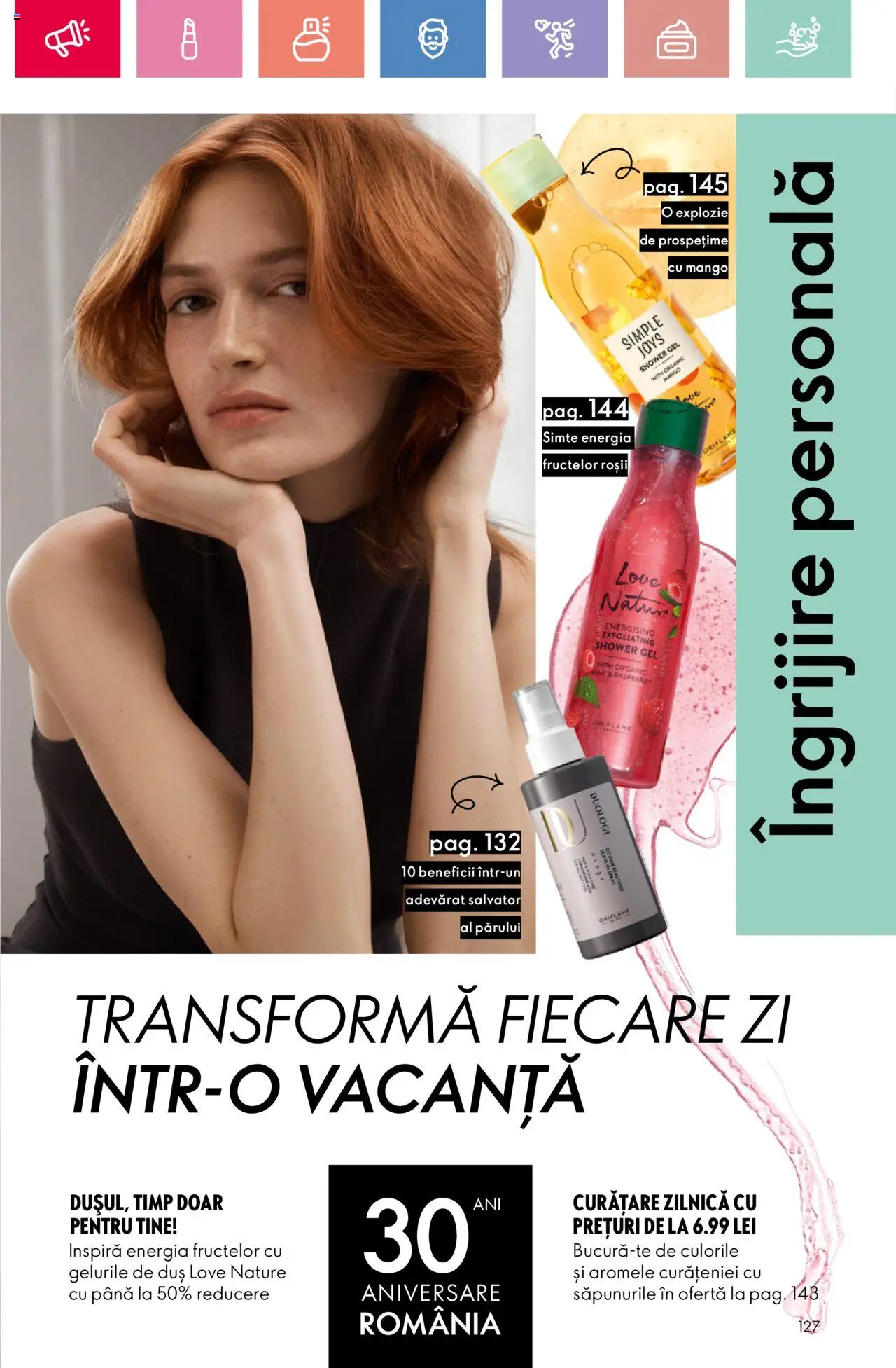 Oriflame catalog 10 2025 – valabil de la 06.07.2025 | Pagină: 127 | Produse: Duș, Roșii, Mango