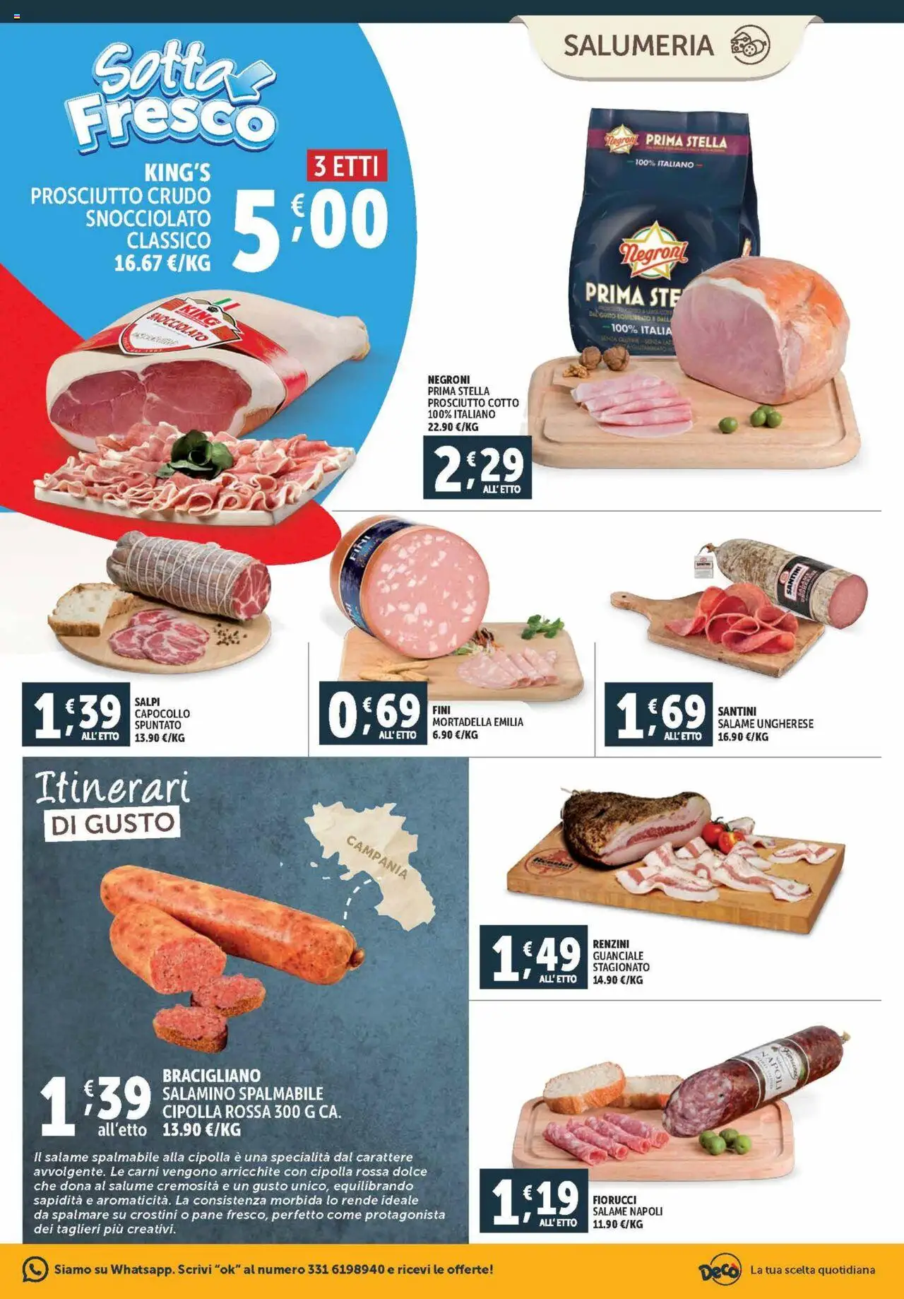 Volantino Decò del 03.10.2025 | Pagina: 3 | Prodotti: Prosciutto, Crostini, Mortadella, Guanciale