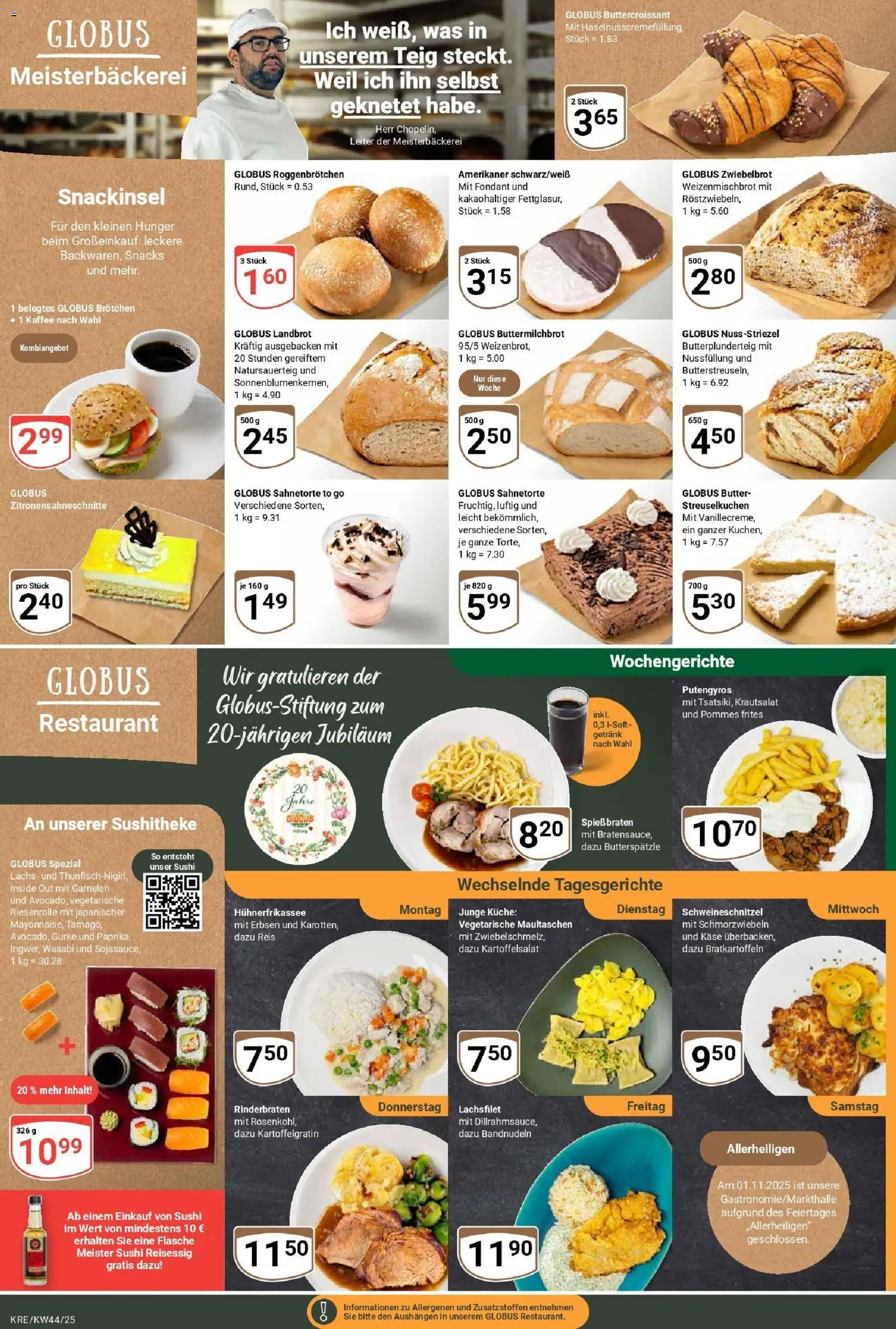 Globus prospekt Krefeld	 – gültig ab 26.10.2025 | Seite: 8 | Produkte: Rinderbraten, Garnelen, Pommes frites, Lachs