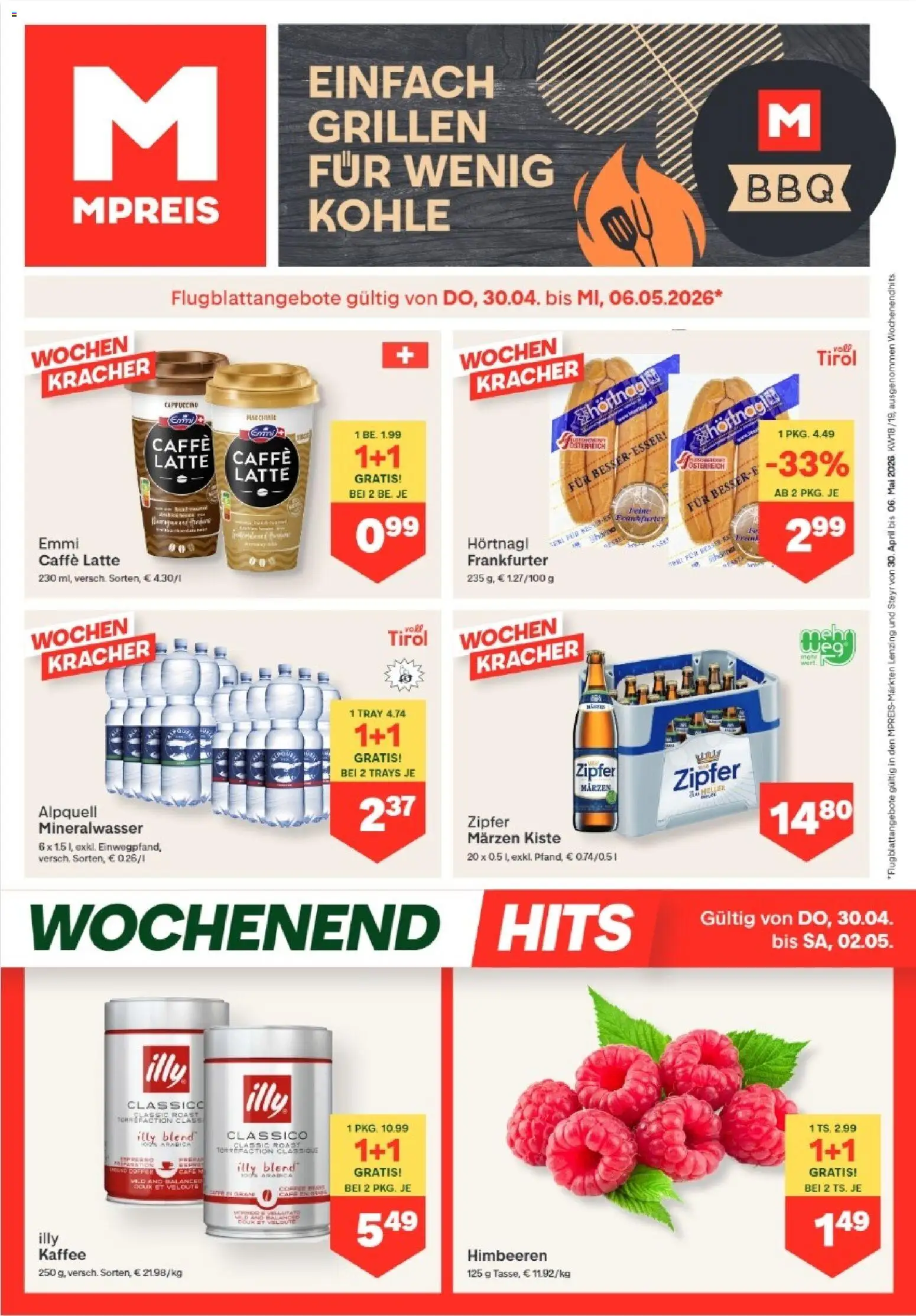 MPREIS Lenzing gültig ab 30.04.2026 | Seite: 1 | Produkte: Kaffee