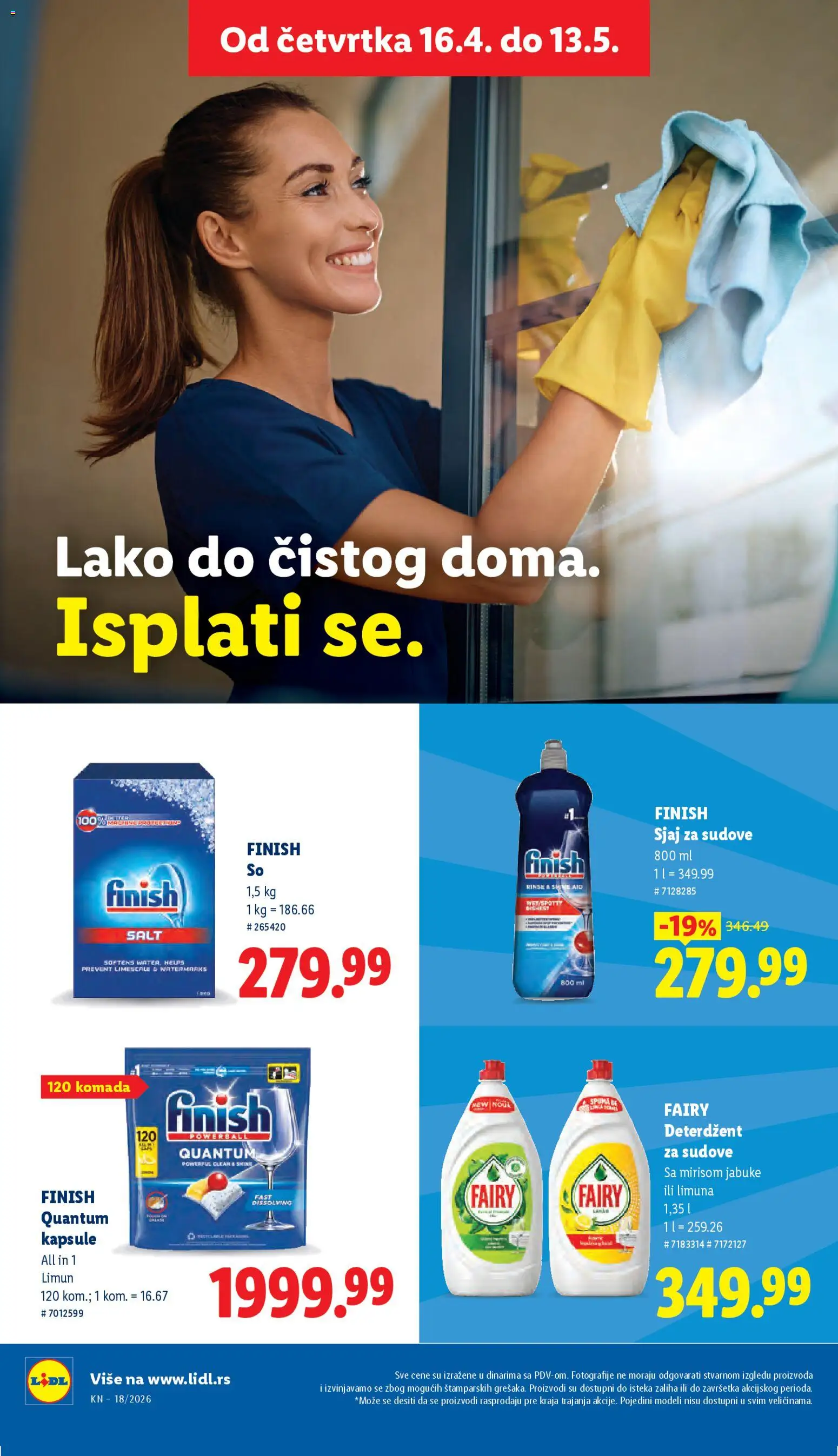 Lidl katalog - važi od 30.04.2026 | Strana: 44 | Proizvode: Deterdžent, Deterdžent za sudove, Finish, Jabuke