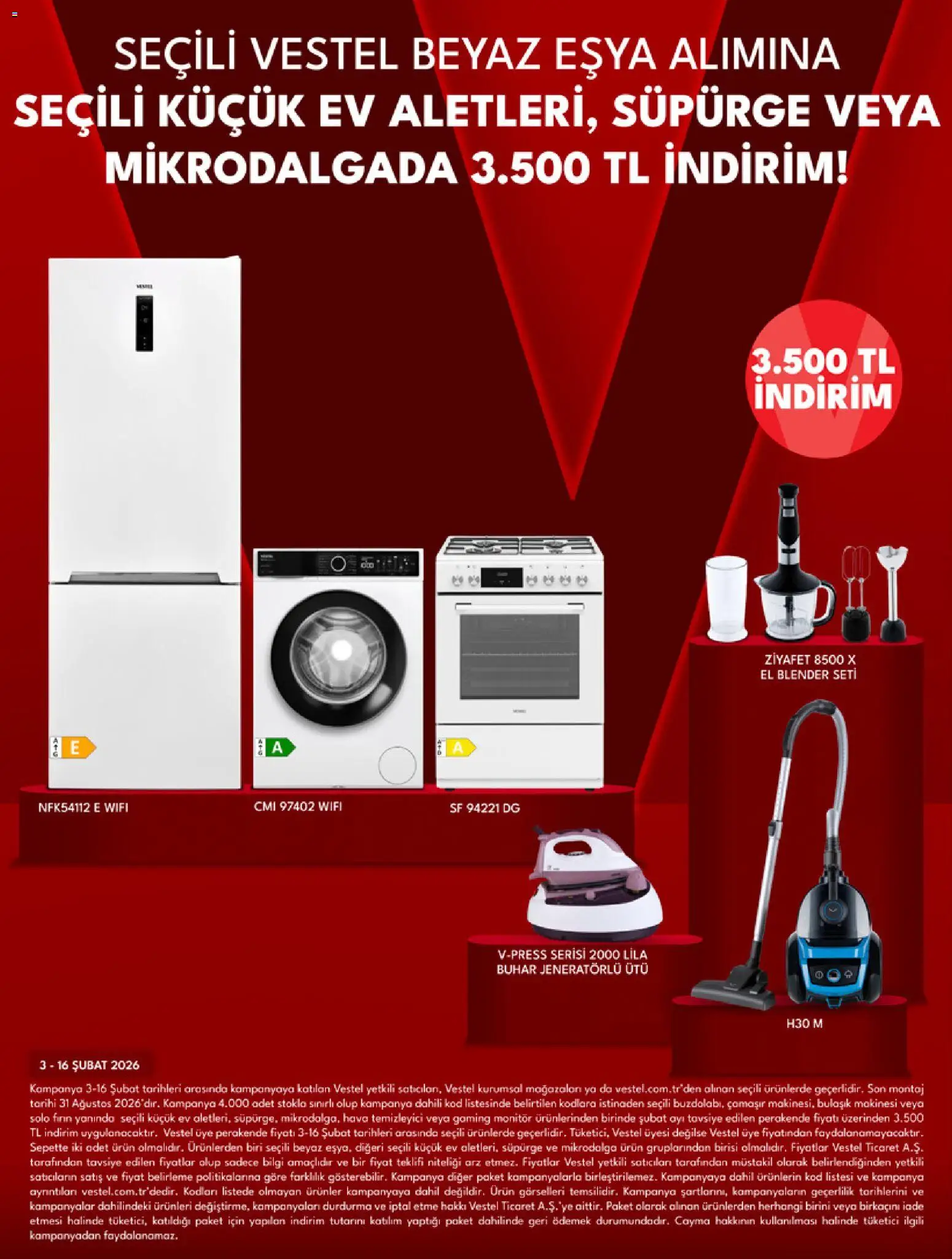 Vestel Katalog - 03.02.2026 tarihinden itibaren geçerlidir | Sayfa: 9