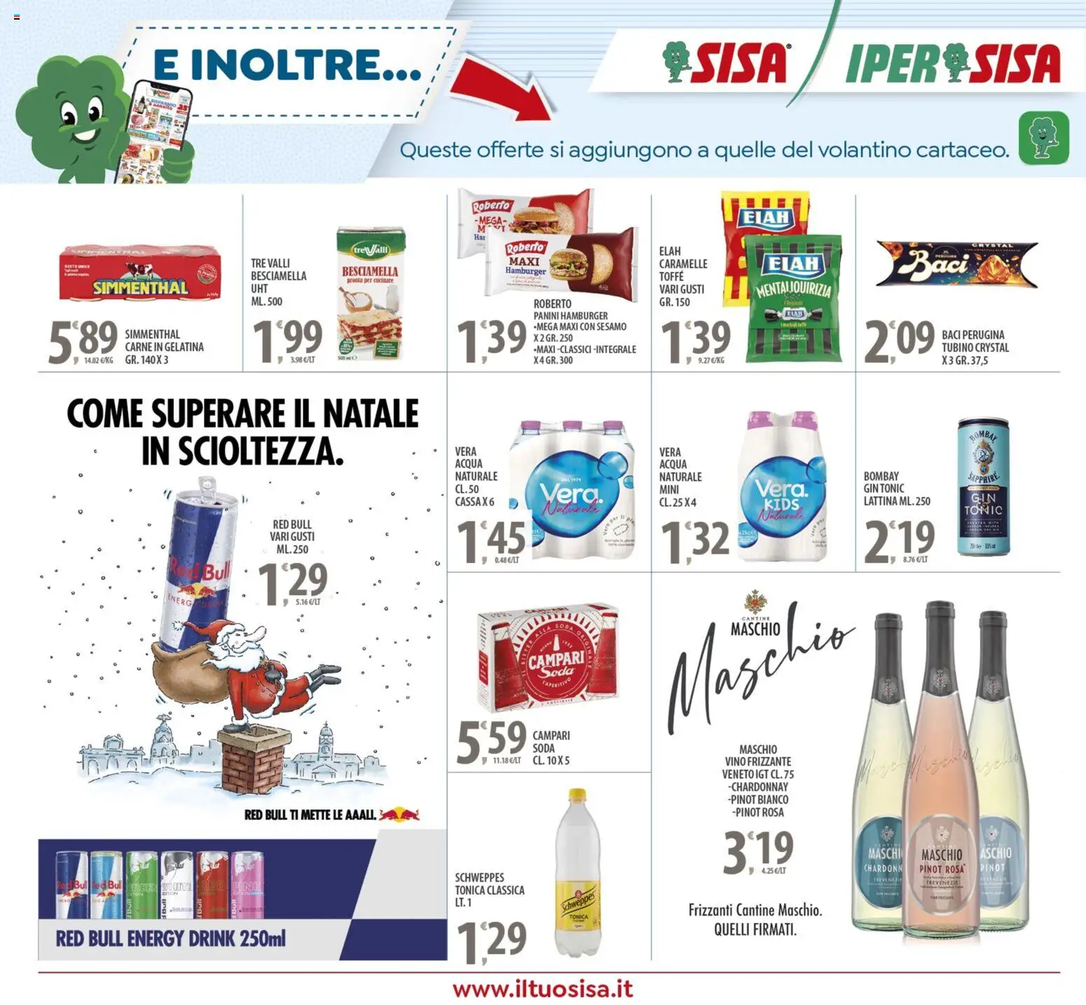 Volantino SISA del 27.12.2025 | Pagina: 22 | Prodotti: Gin, Acqua, Vino, Acqua naturale