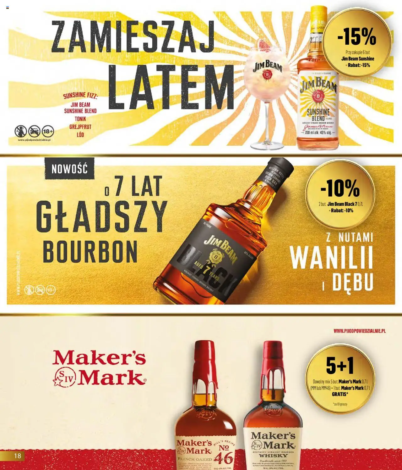 Eurocash Gazetka - Horeca od 01.08.2025 | Strona: 18 | Produkty: Jim Beam, Whisky, Grejpfrut, Tonik