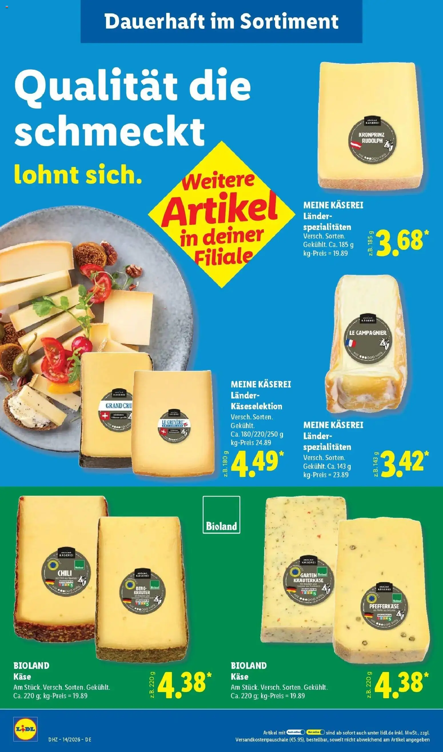 Lidl Prospekt Rheinbrohl – gültig ab 30.03.2026 | Seite: 34 | Produkte: Käse, Chili