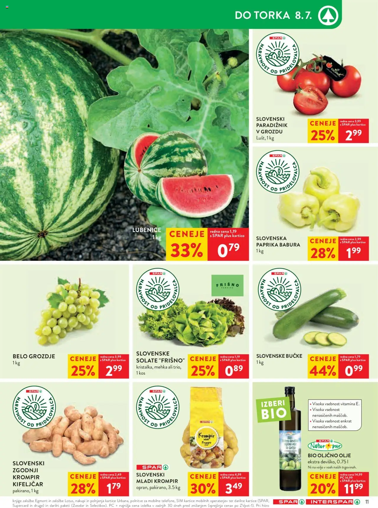Spar katalog  27/25 │ velja od 02.07.2025 | Stran: 15 | Izdelki: Paprika, Kos, Olje, Krompir