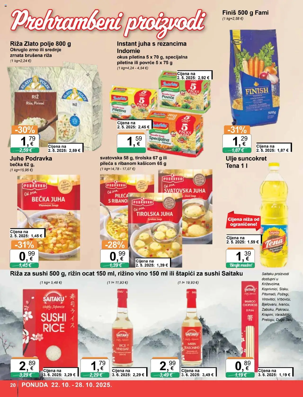 KTC katalog | vrijedi od 22.10.2025 | Stranica: 20 | Proizvodi: Sushi, Povrće, Ocat, Suncokret