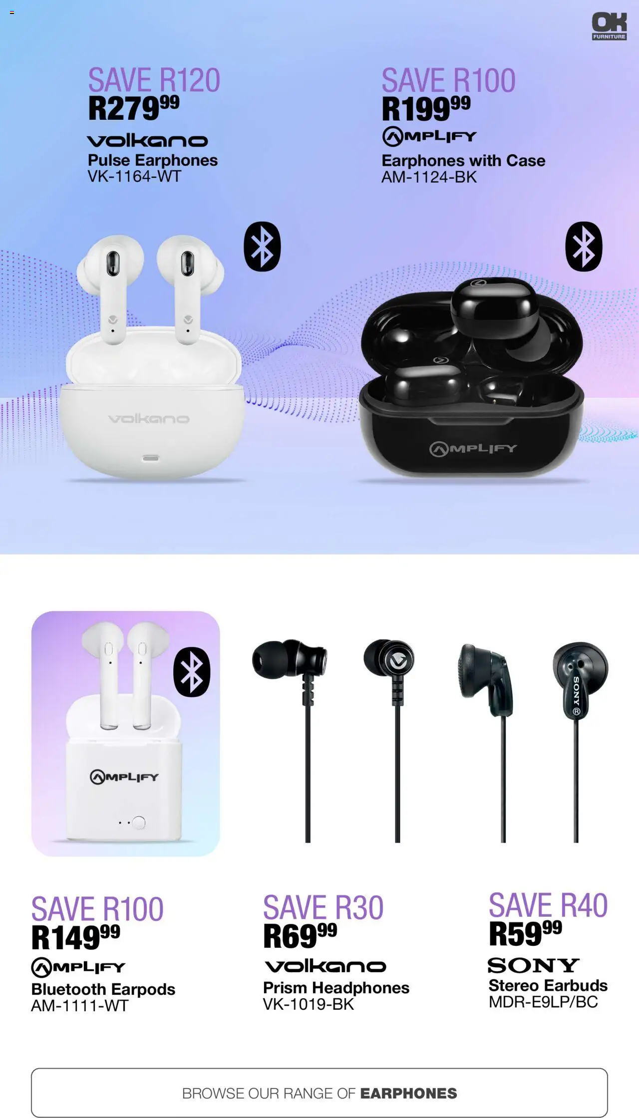 New OK Furniture catalogue – valid from 15.09.2025 | Page: 11 | Products: Earphones, Earbuds, Headphones, Case