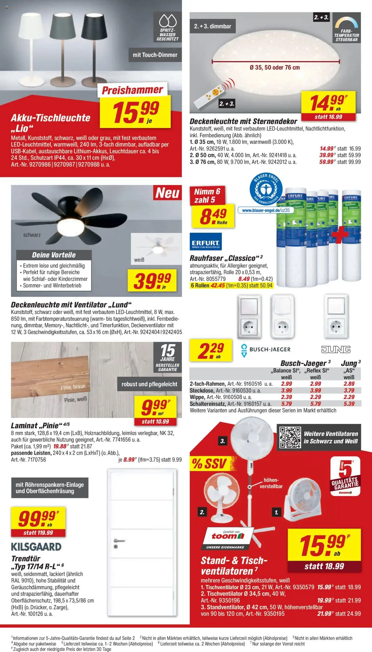 Toom Baumarkt  Prospekt - gültig ab dem 12.07.2025 | Seite: 14 | Produkte: Ventilator, Tisch, Wasser