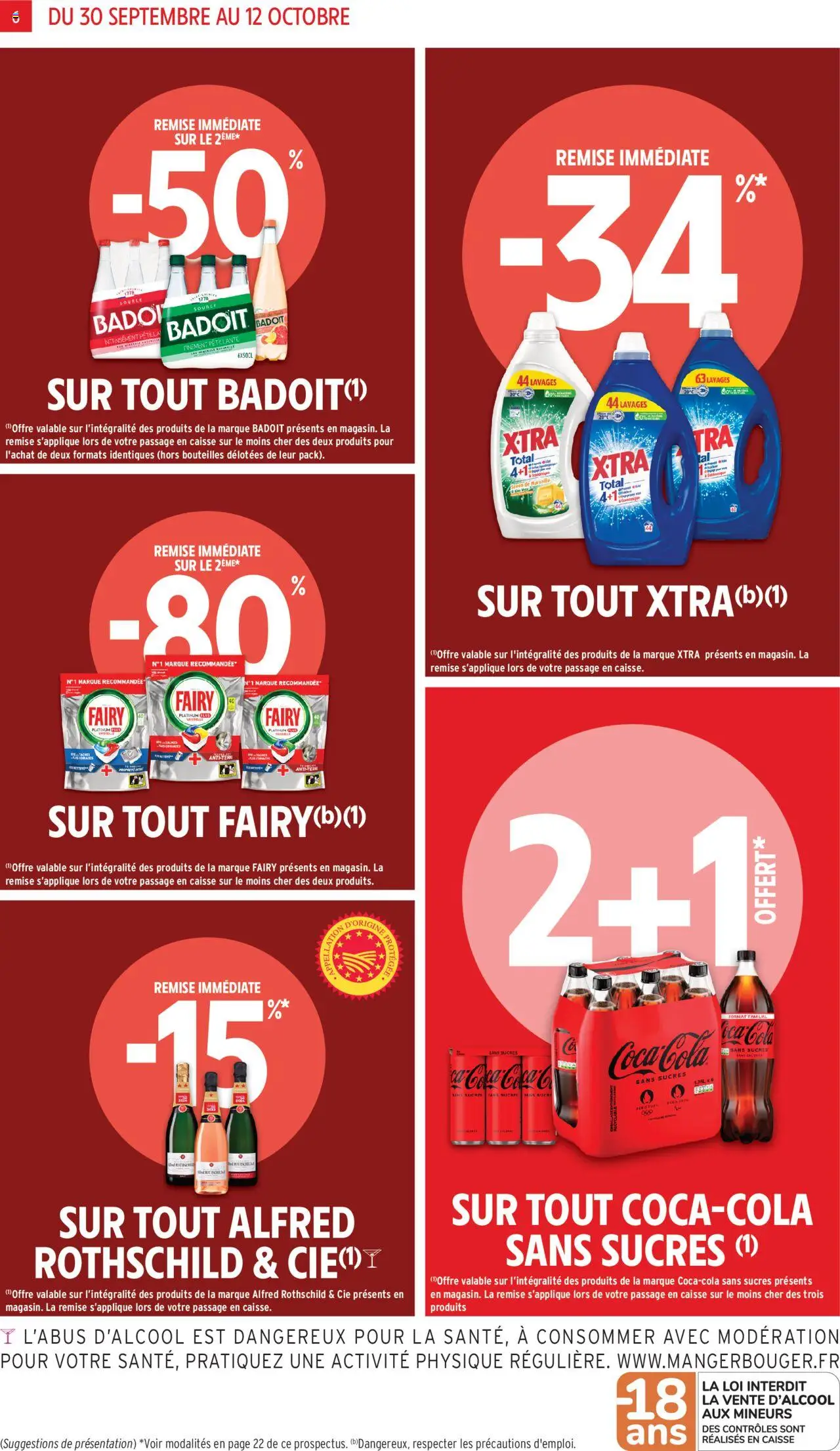  | Page: 6 | Produits: Badoit, Détergent, Champagne, Coca cola