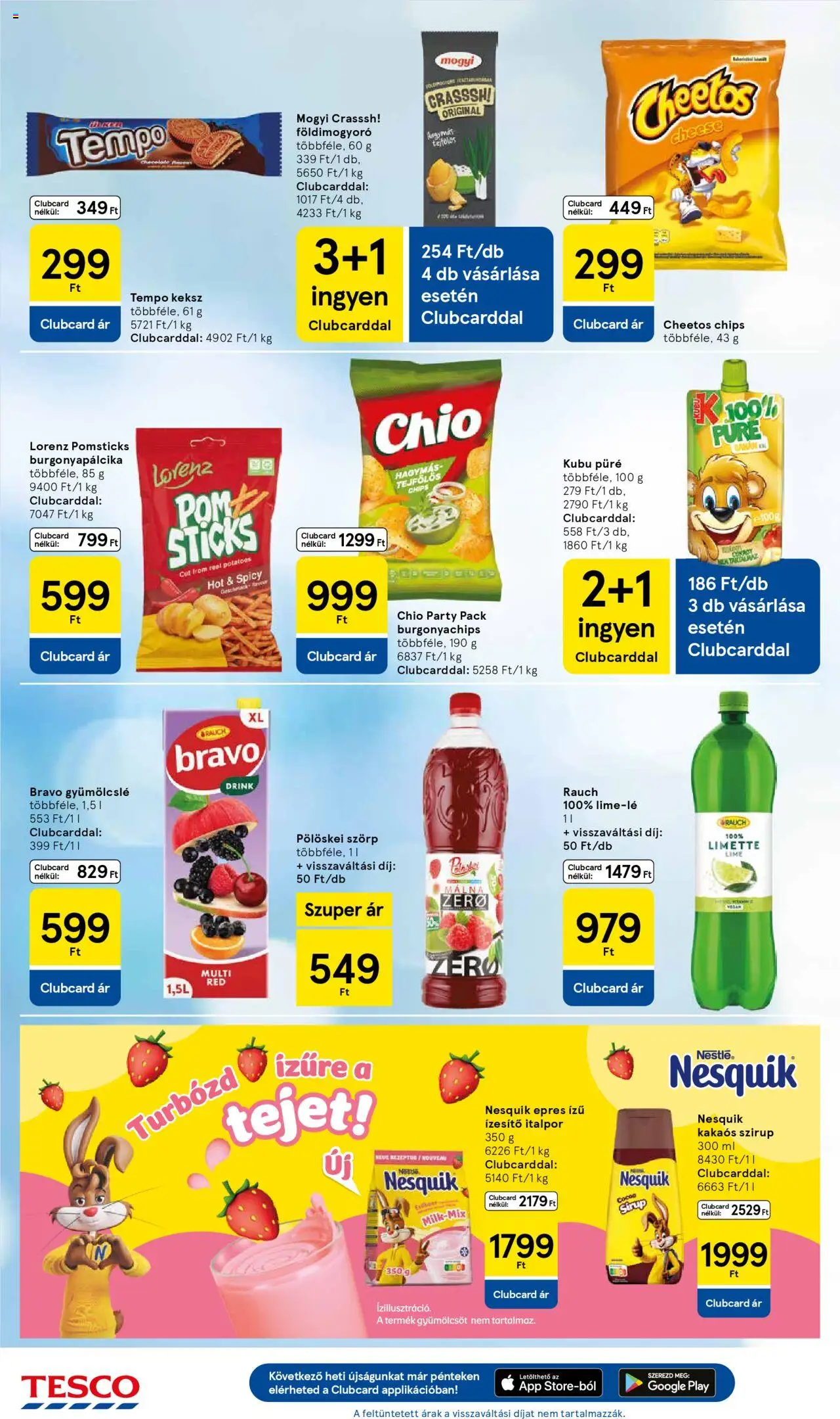 Tesco akciós ujság - amely érvényes a következő dátumtól: 26.06.2025 | Oldal: 22 | Termékek: Lime, Málna, Földimogyoró, Keksz