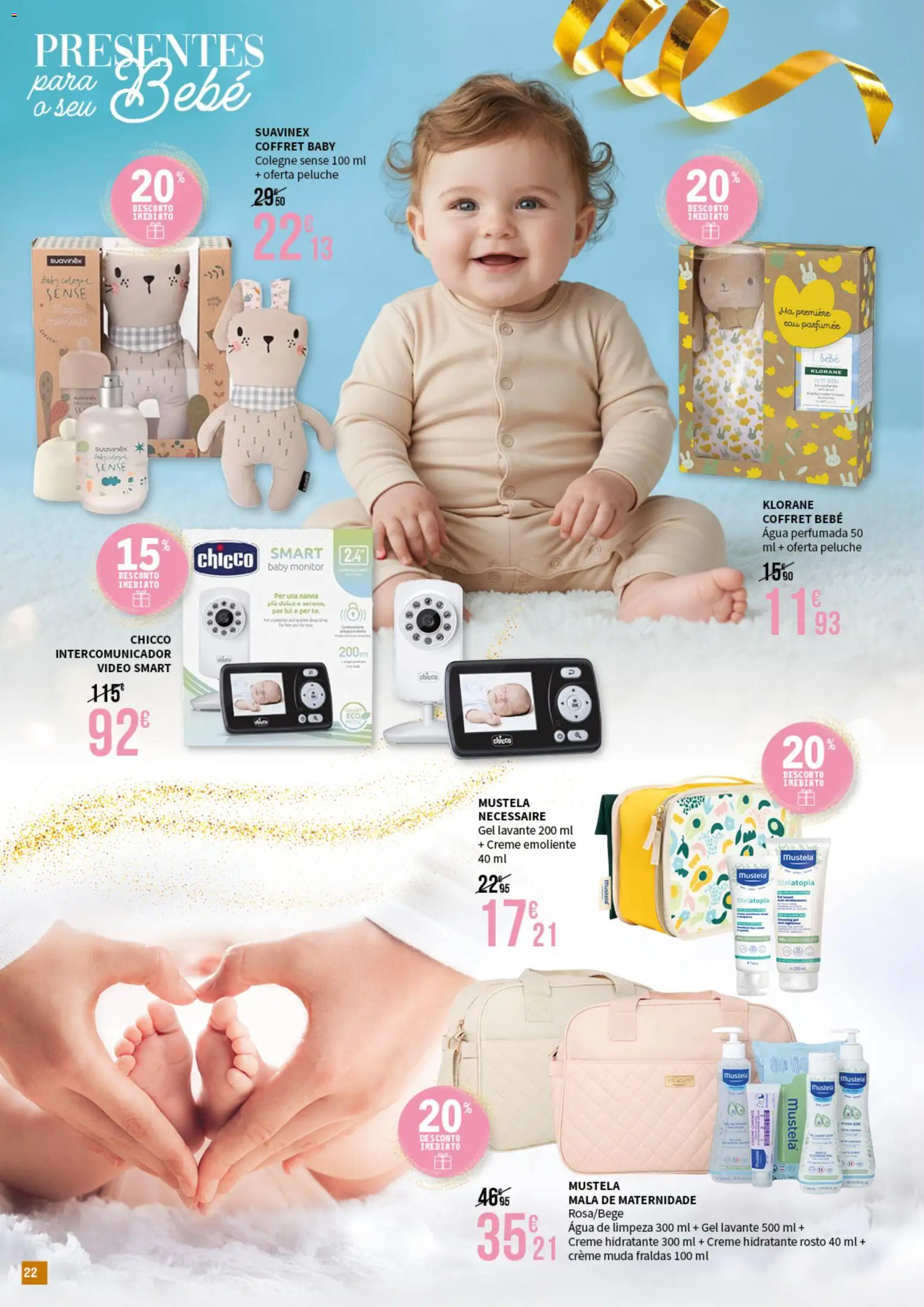 E.Leclerc - Folheto Parapharmacie Caldas da Rainha │ válido de 16.12.2025 | Página: 22 | Produtos: Monitor, Fraldas, Mala de maternidade, Creme