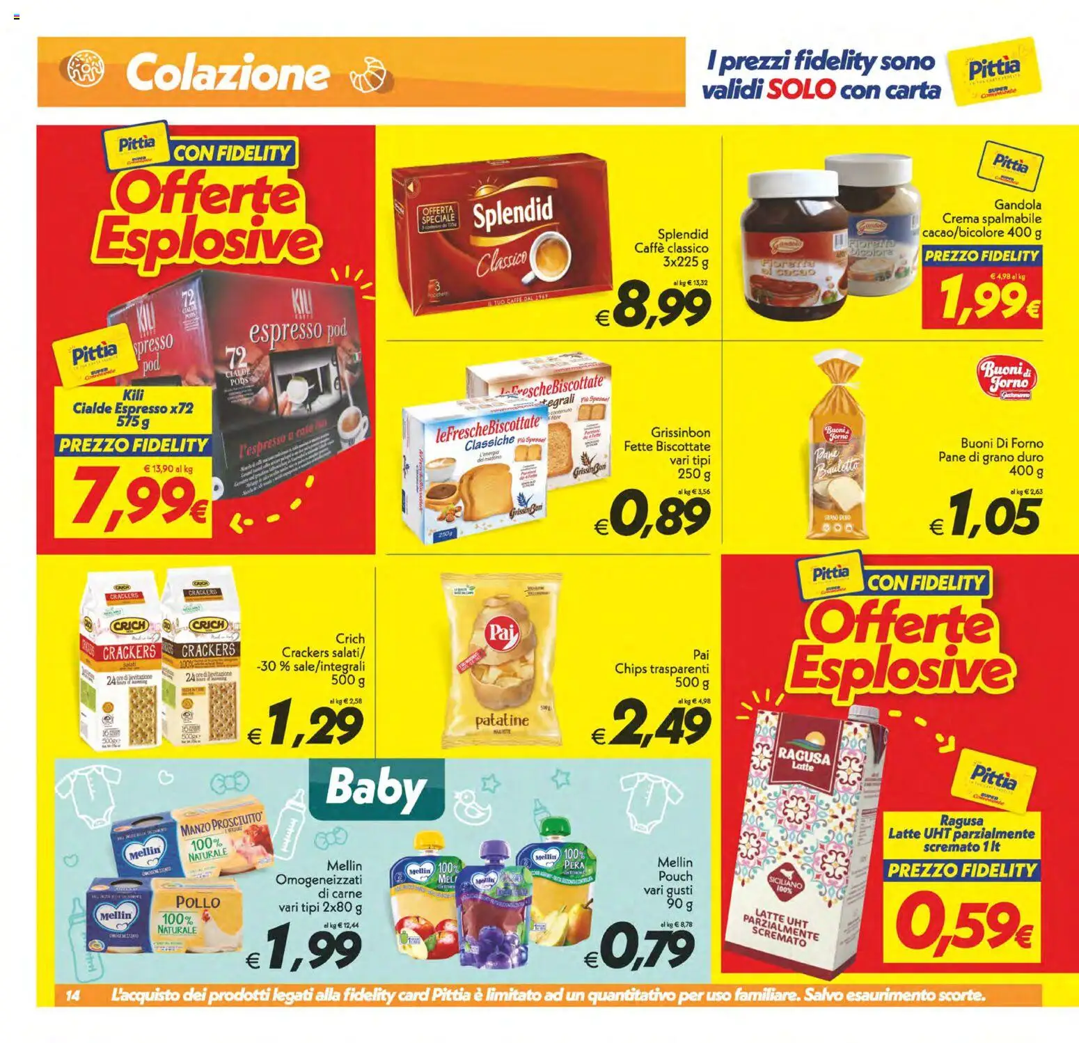 Volantino SuperConveniente del 17.03.2026 | Pagina: 14 | Prodotti: Caffè, Patatine, Forno, Fette biscottate