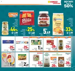 Anteprima del volantino Conad Superstore Lombardia catalogo valido a partire dal 22.10.2025 | Pagina: 19 | Prodotti: Noci, Nutella, Tonno, Frollini
