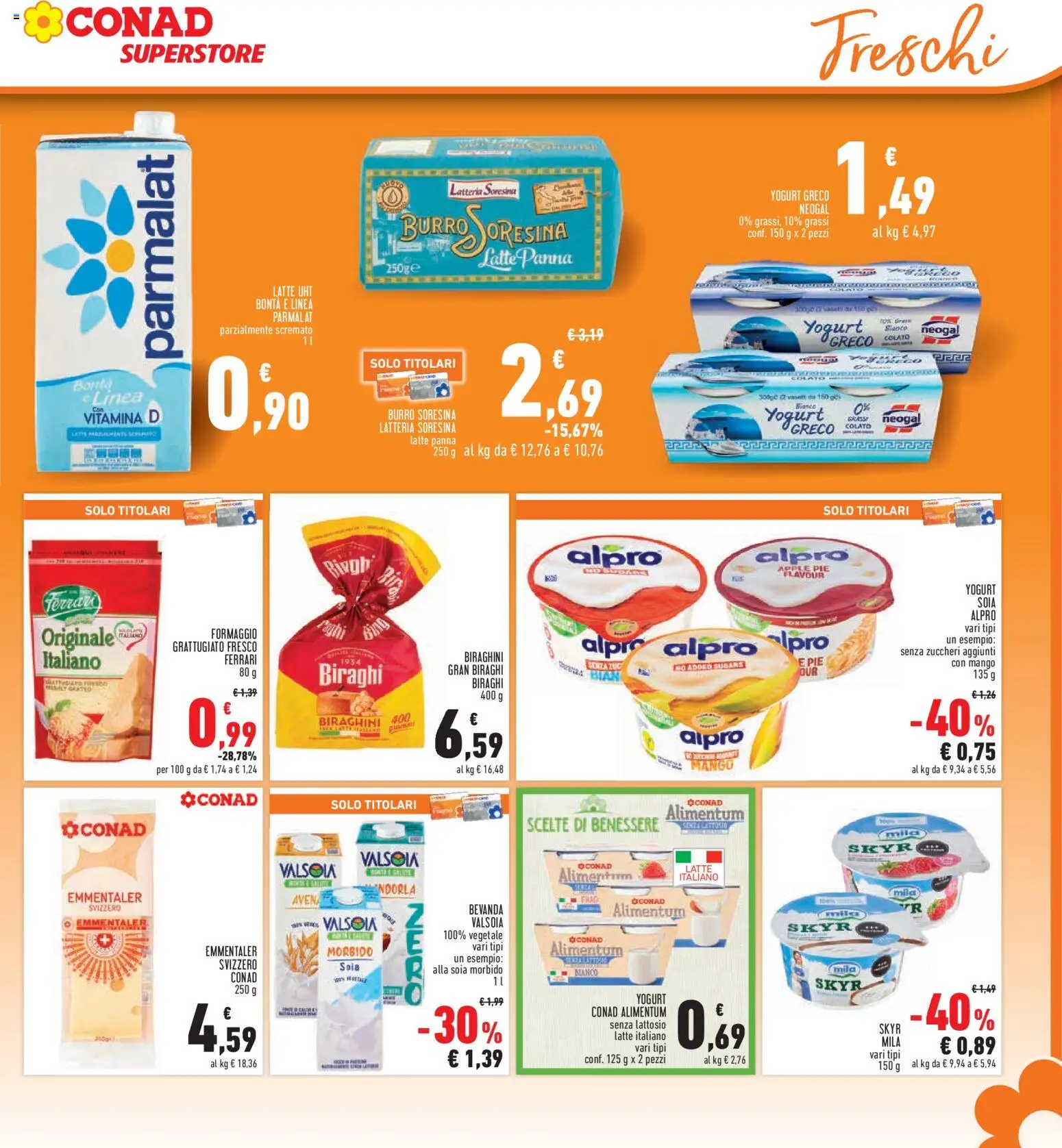 Volantino Conad del 29.01.2026 | Pagina: 13 | Prodotti: Yogurt greco, Yogurt, Mango, Burro
