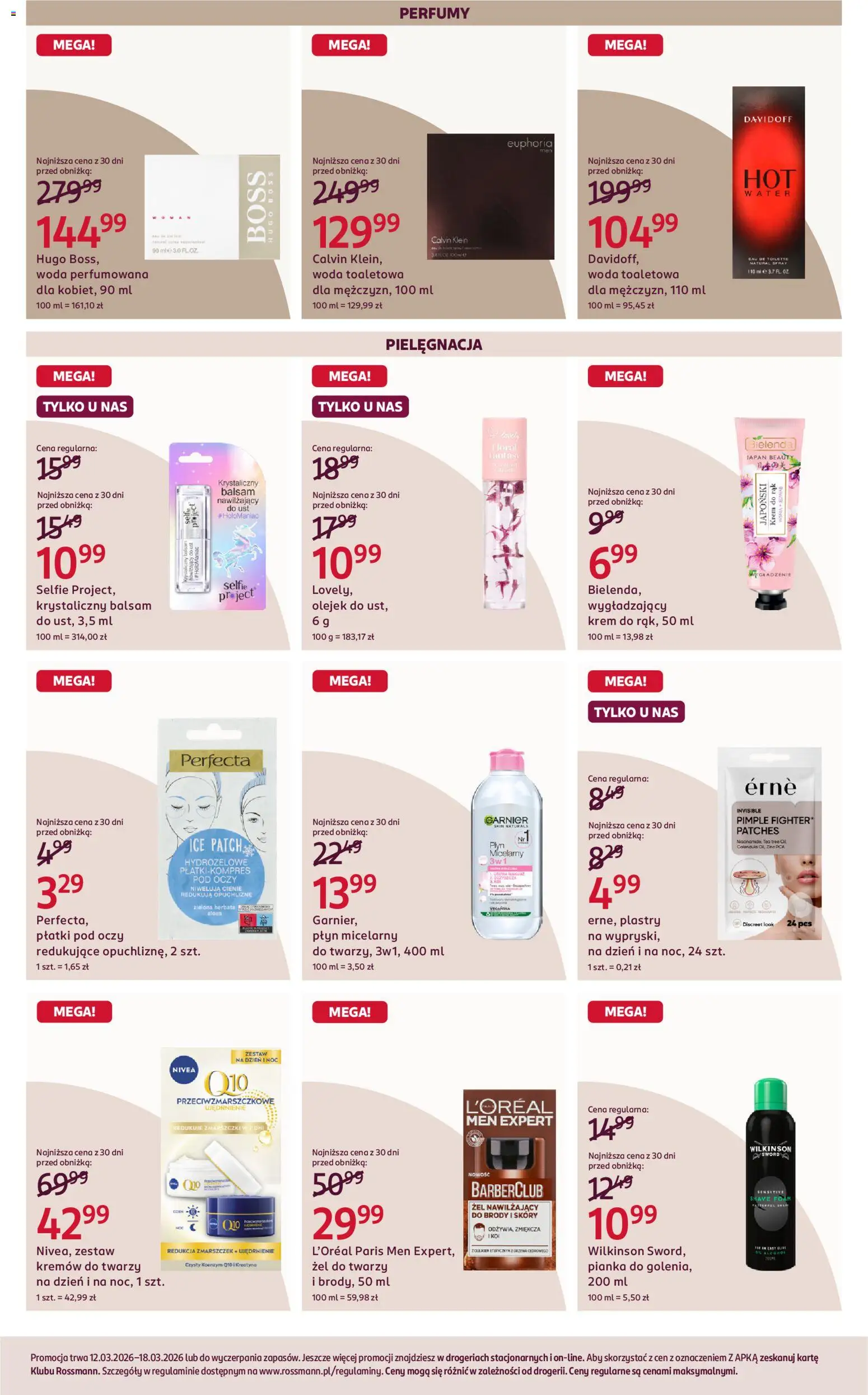 Rossmann gazetka od 12.03.2026 | Strona: 4 | Produkty: Perfumy, Woda toaletowa, Płatki, Woda
