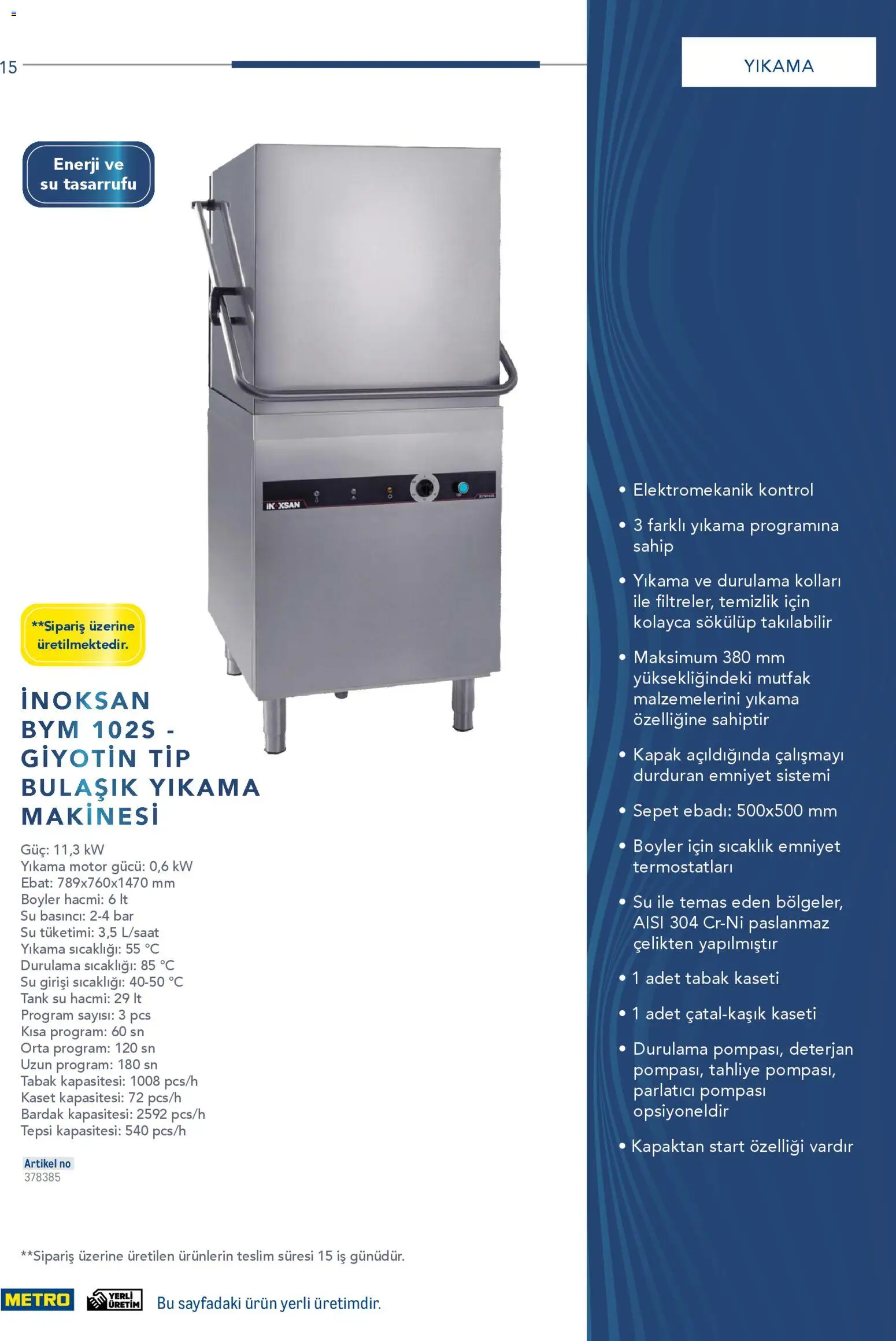 Metro - Profesyonel Çözümler - 26.12.2025 tarihinden itibaren geçerlidir | Sayfa: 15 | Ürünler: Deterjan, Parlatıcı, Su, Zselatin