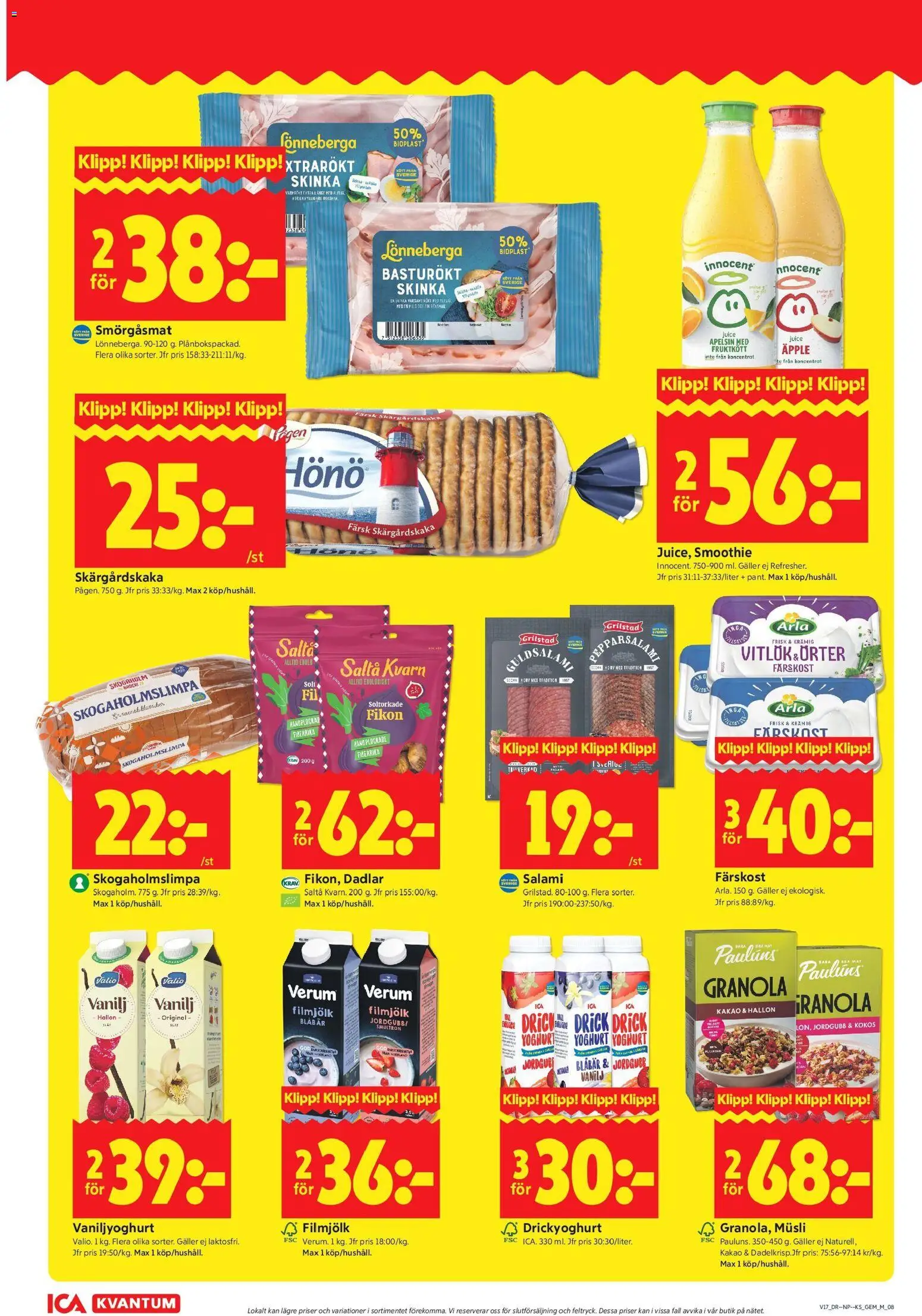 ICA Kvantum reklamblad aktuell från 20.04.2026 | Sida: 10 | Produkter: Musli, Galler, Skinka, Vitlök