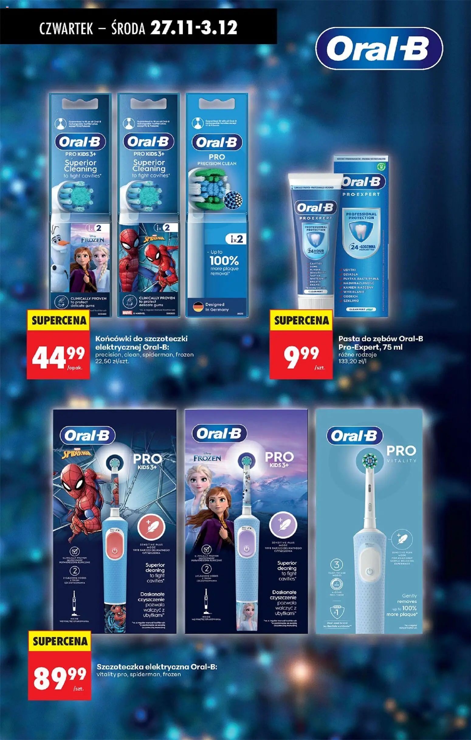 Biedronka Black Friday od 27.11.2025 | Strona: 79 | Produkty: Szczoteczka elektryczna, Pasta do zębów