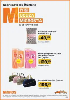 Migros Katalog - Migroskop - 10.07.2025 tarihinden itibaren geçerlidir | Sayfa: 75 | Ürünler: Saç Kremi, Yağ, Tuz, Seyahat çantası