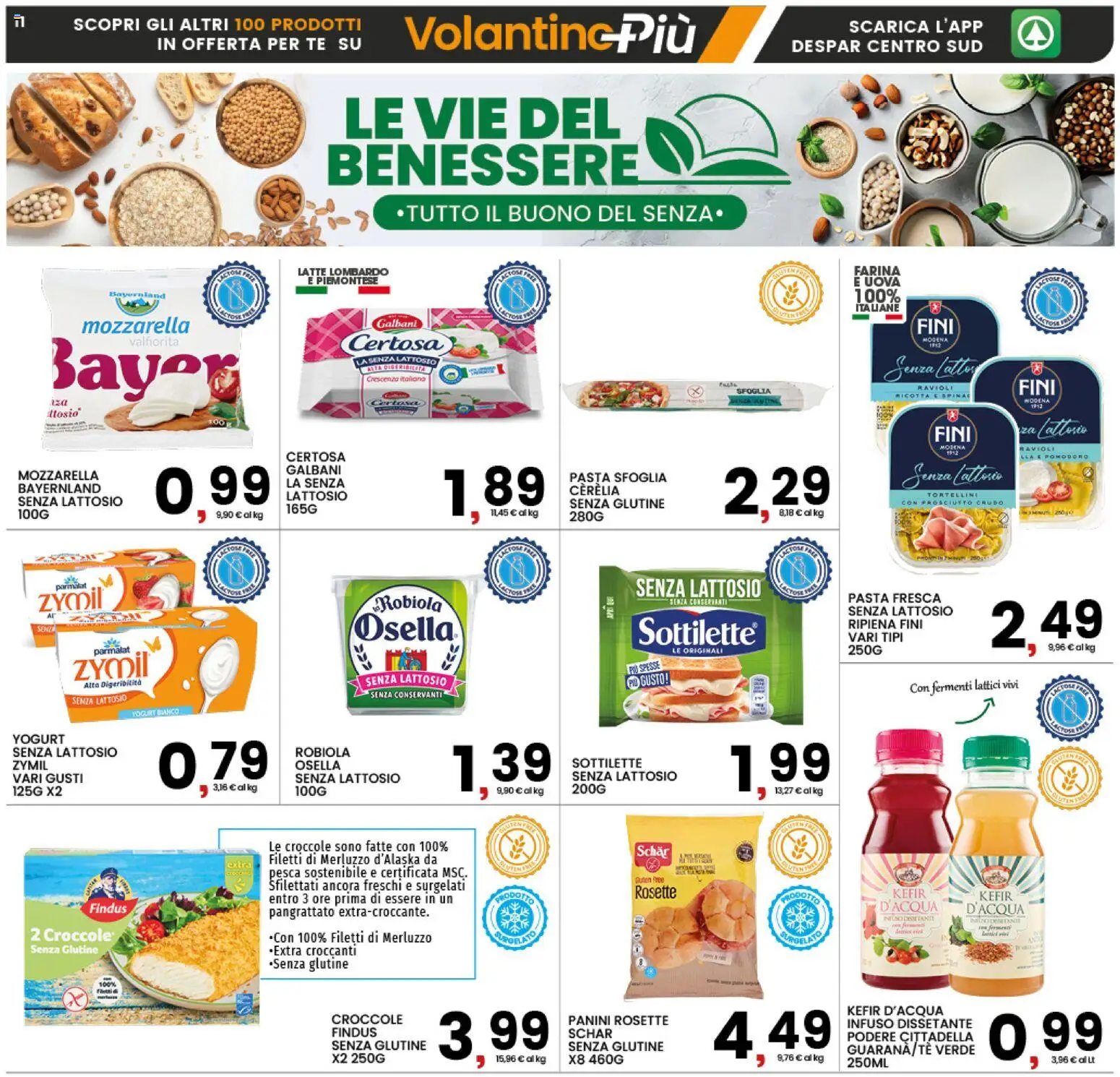 Volantino Interspar del 12.02.2026 | Pagina: 11 | Prodotti: Yogurt senza lattosio, Pomodoro, Pasta, Crescenza