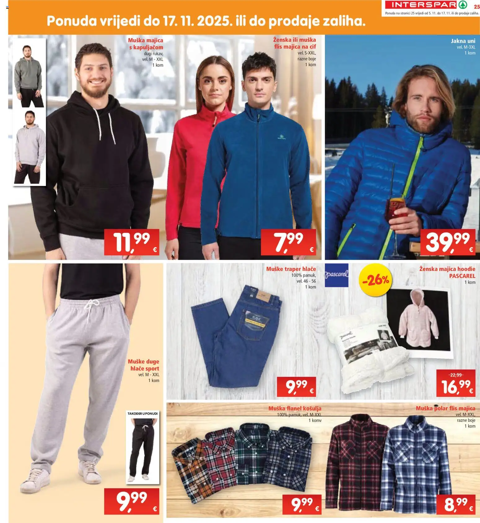 Interspar katalog | vrijedi od 05.11.2025 | Stranica: 28 | Proizvodi: Košulja, Majica, Jakna, Hlače