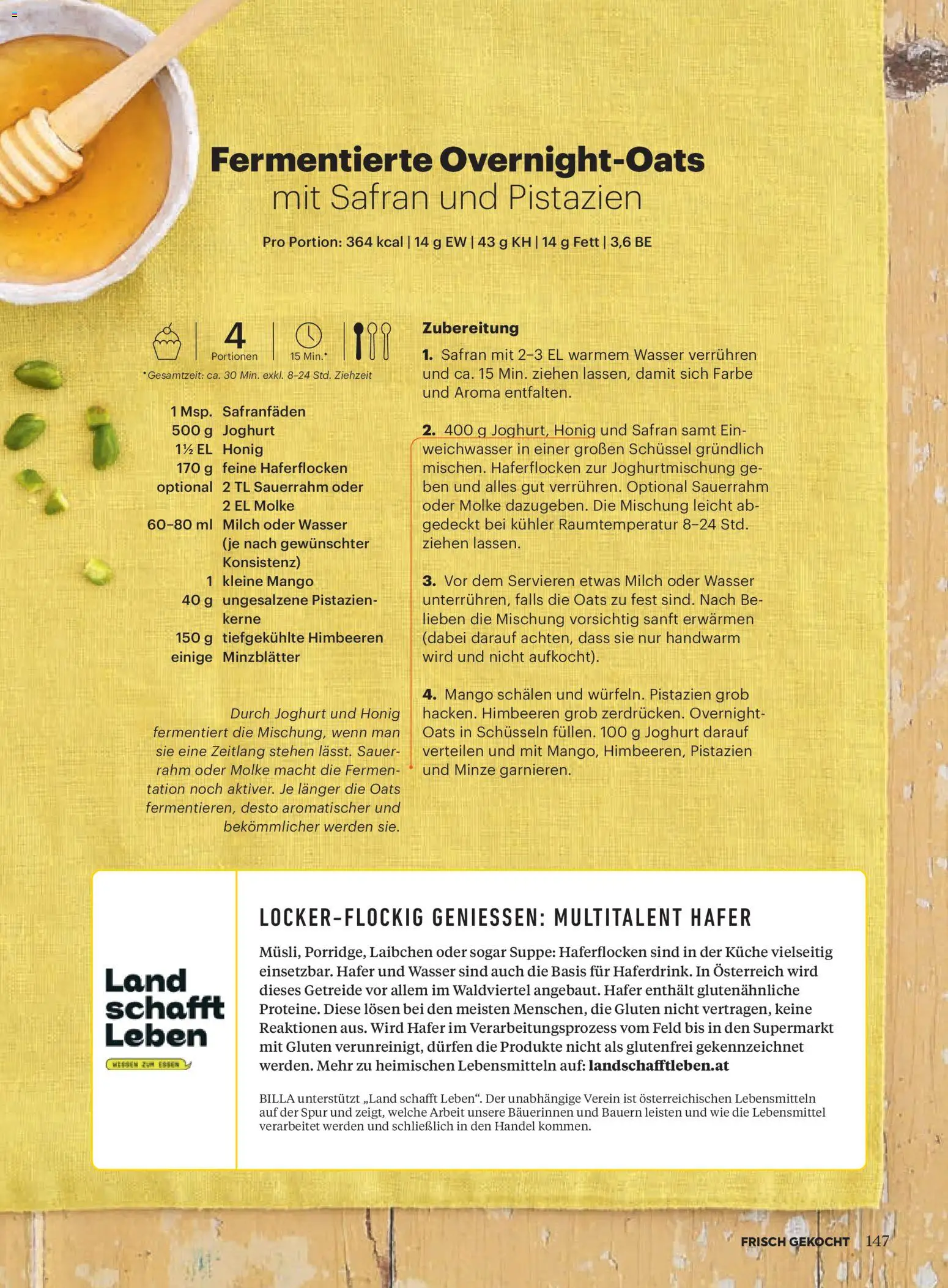 Billa Frisch Gekocht gültig ab 01.05.2026 | Seite: 147 | Produkte: Mango, Libacomb, Milch, Joghurt