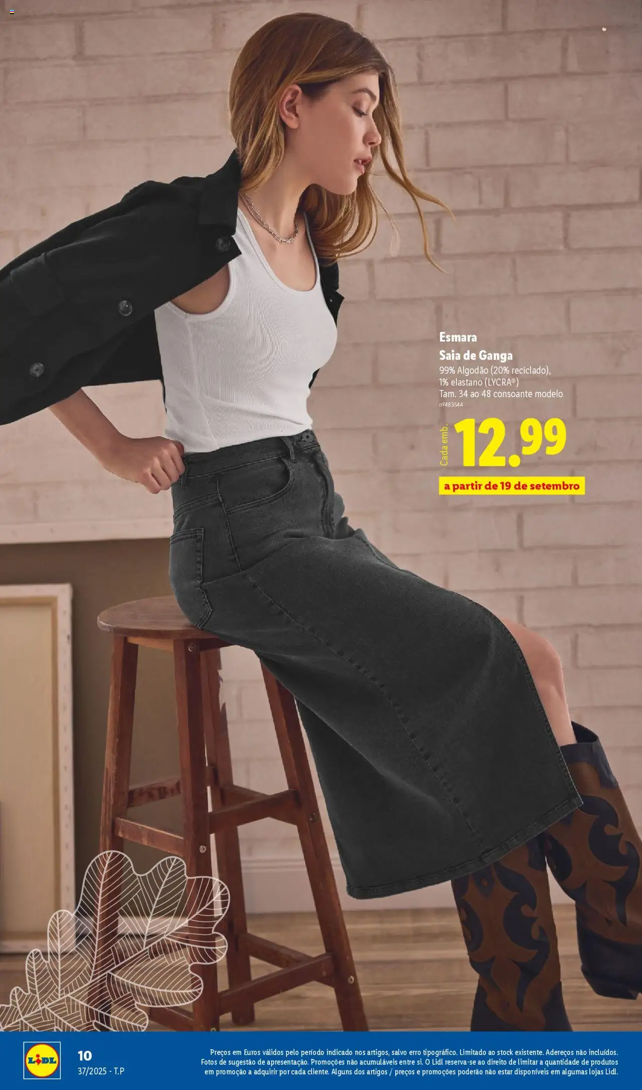 Lidl - Coleção Outono │ válido de 08.09.2025 | Página: 10 | Produtos: Algodão, Saia