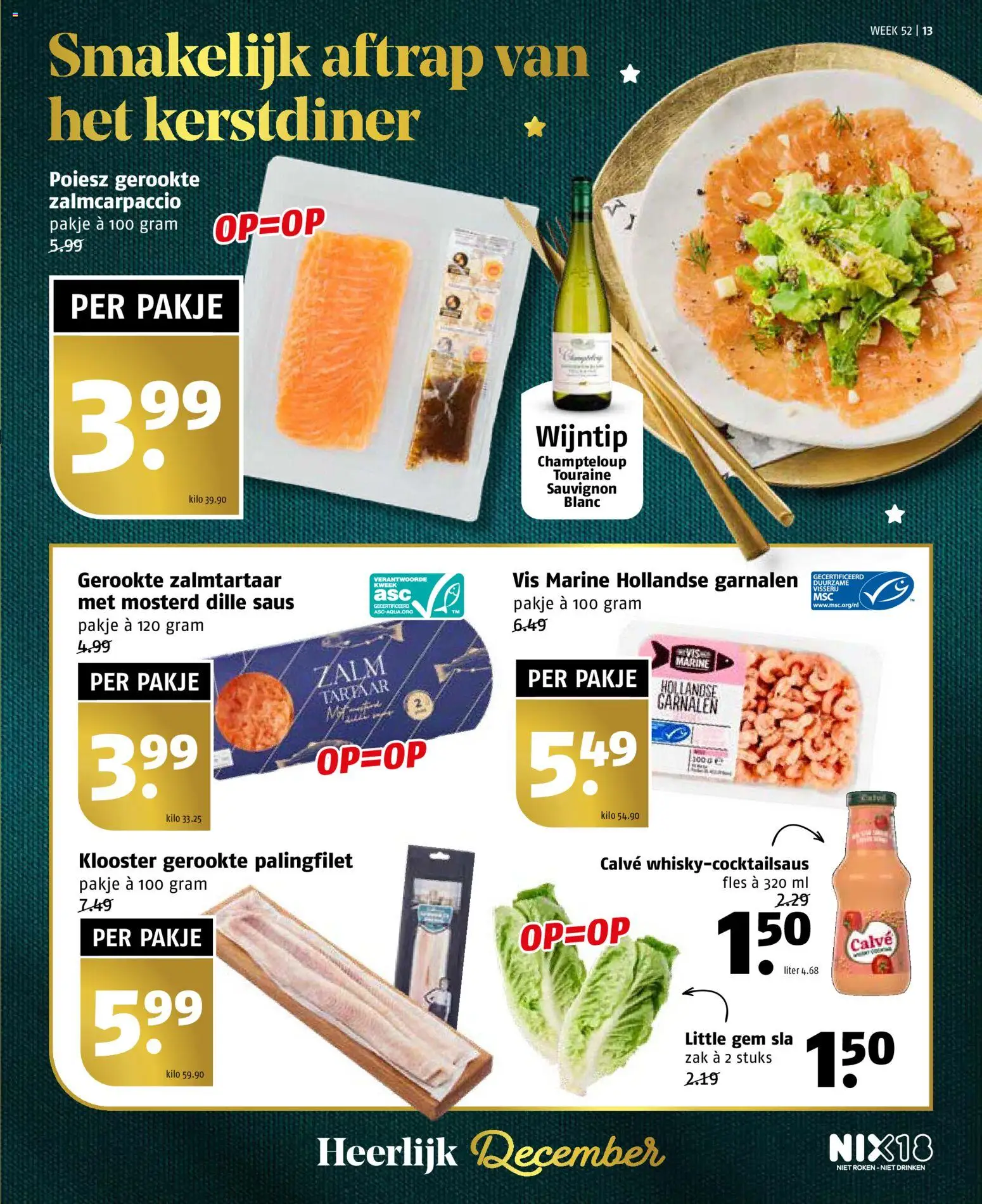 {H1} | Pagina: 13 | Producten: Sla, Fles, Zalm, Saus