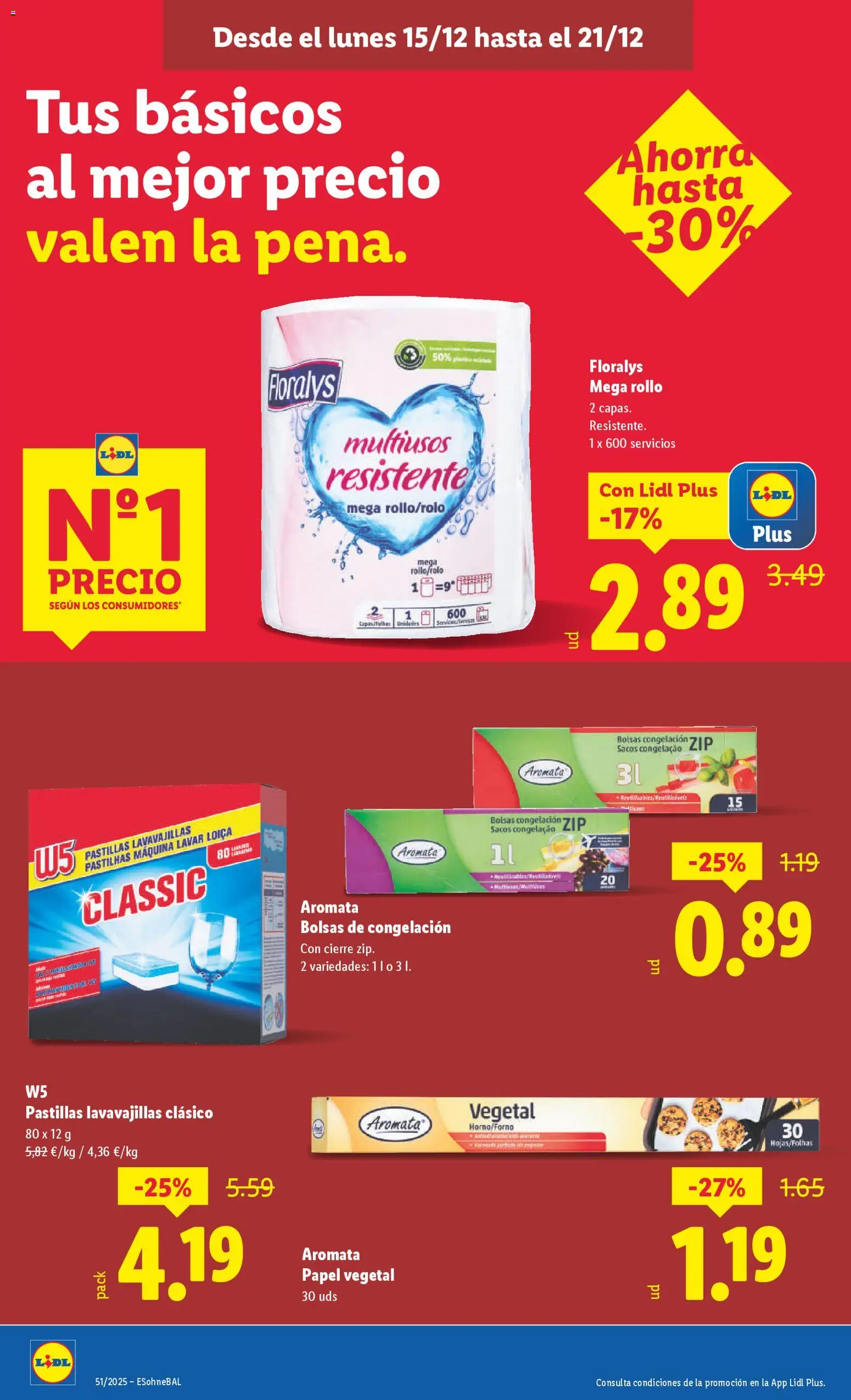 Lidl folleto │ válido desde el 15.12.2025 | Página: 20 | Productos: Pastillas lavavajillas, Lavavajillas