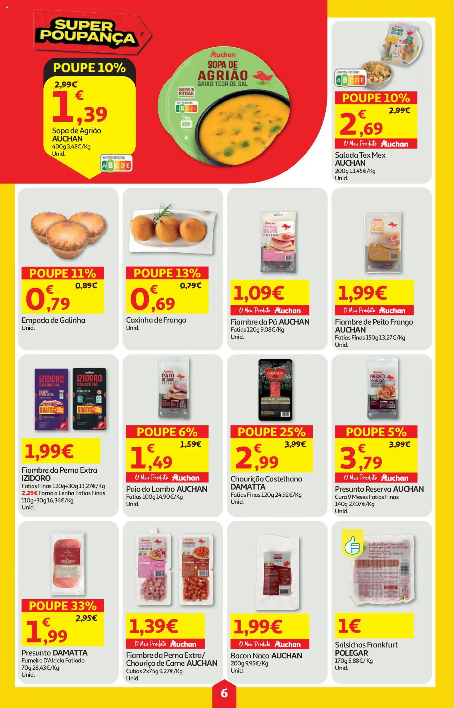 Auchan folheto │ válido de 01.01.2026 | Página: 6 | Produtos: Frango, Sopa, Pá, Agrião