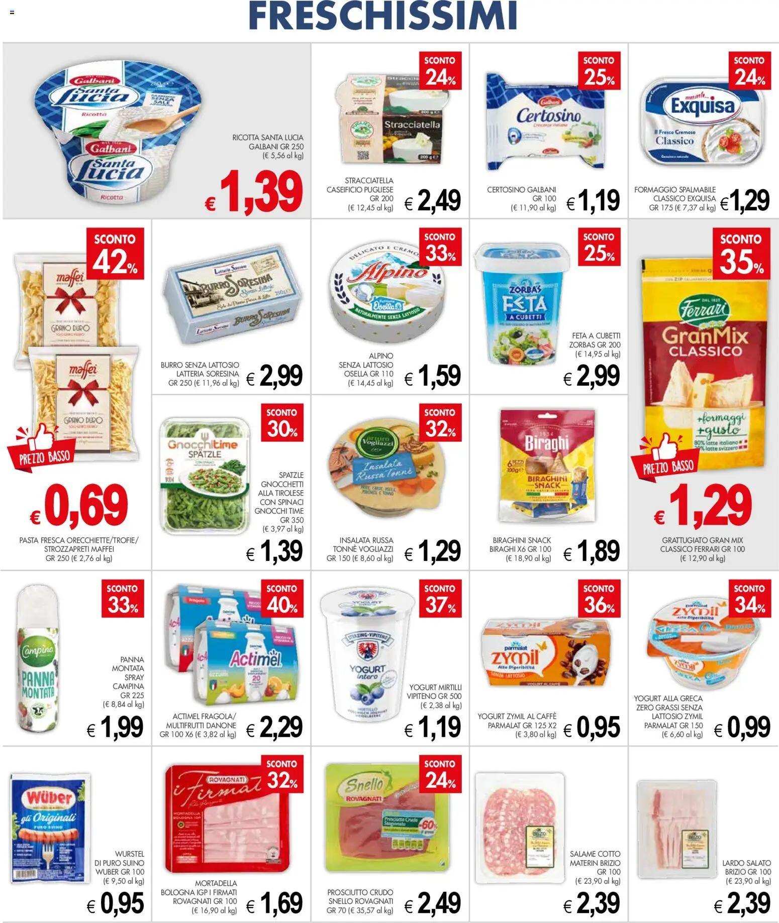 Volantino Presto Fresco del 27.04.2026 | Pagina: 5 | Prodotti: Salame, Suino, Formaggio, Gnocchi