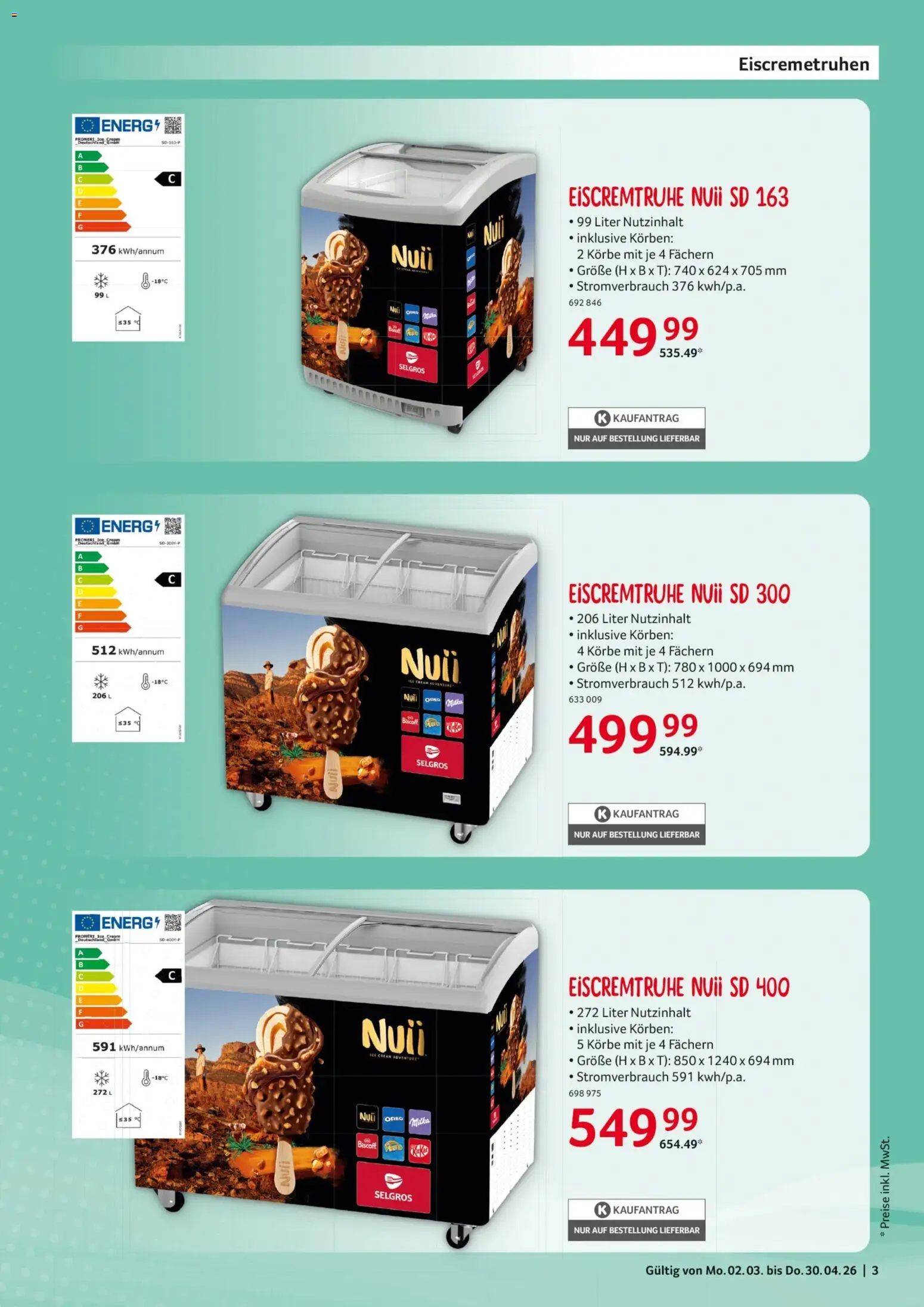 Selgros Sortiments-Katalog Impulseis – gültig ab 02.03.2026 | Seite: 3 | Produkte: Energy, Milka
