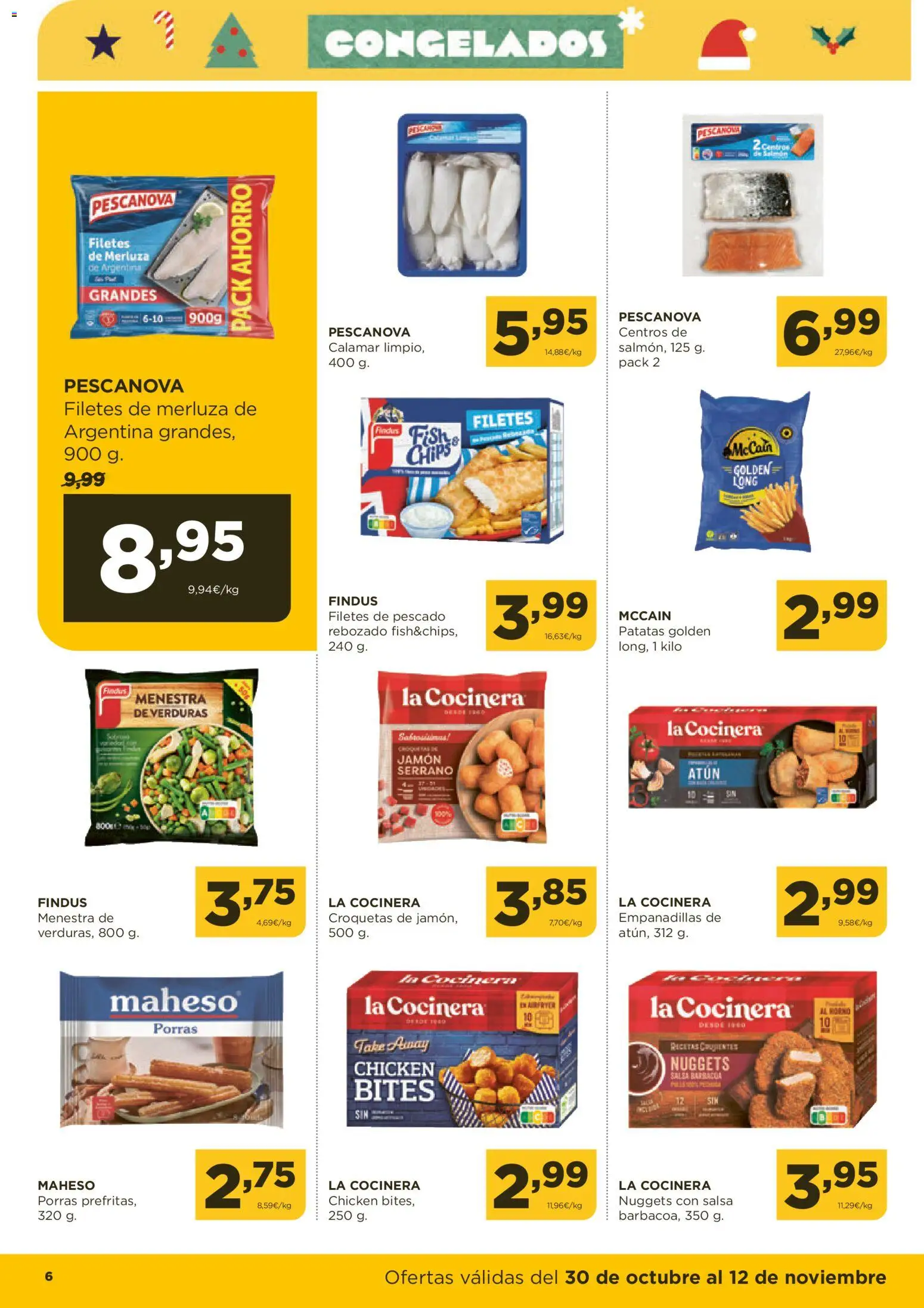 Alimerka folleto Asturias │ válido desde el 30.10.2025 | Página: 6 | Productos: Jamón serrano, Jamón, Pescado, Croquetas